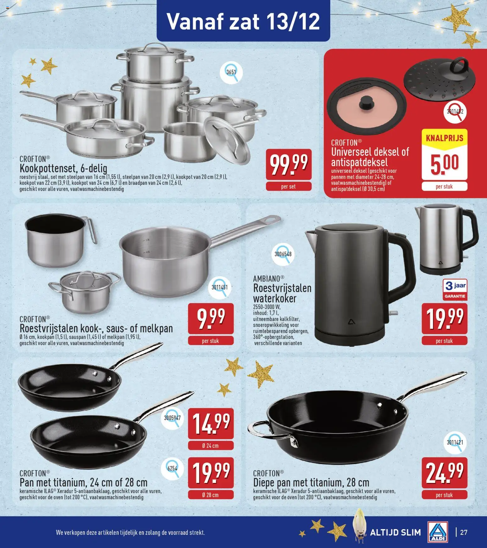 {H1} | Pagina: 27 | Producten: Waterkoker, Oven, Saus, Pan