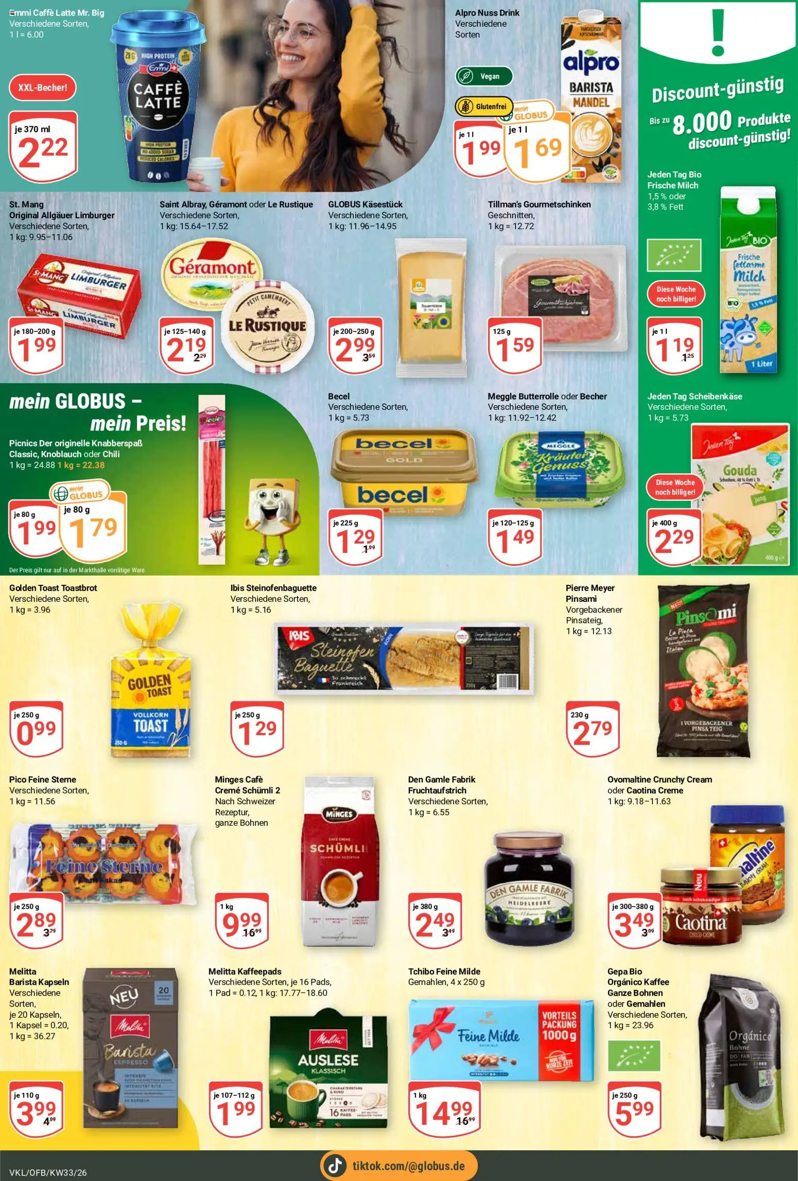 Globus Prospekt Völklingen – gültig ab 10.08.2026 | Seite: 13 | Produkte: Melitta, Toast, Gouda, Chili