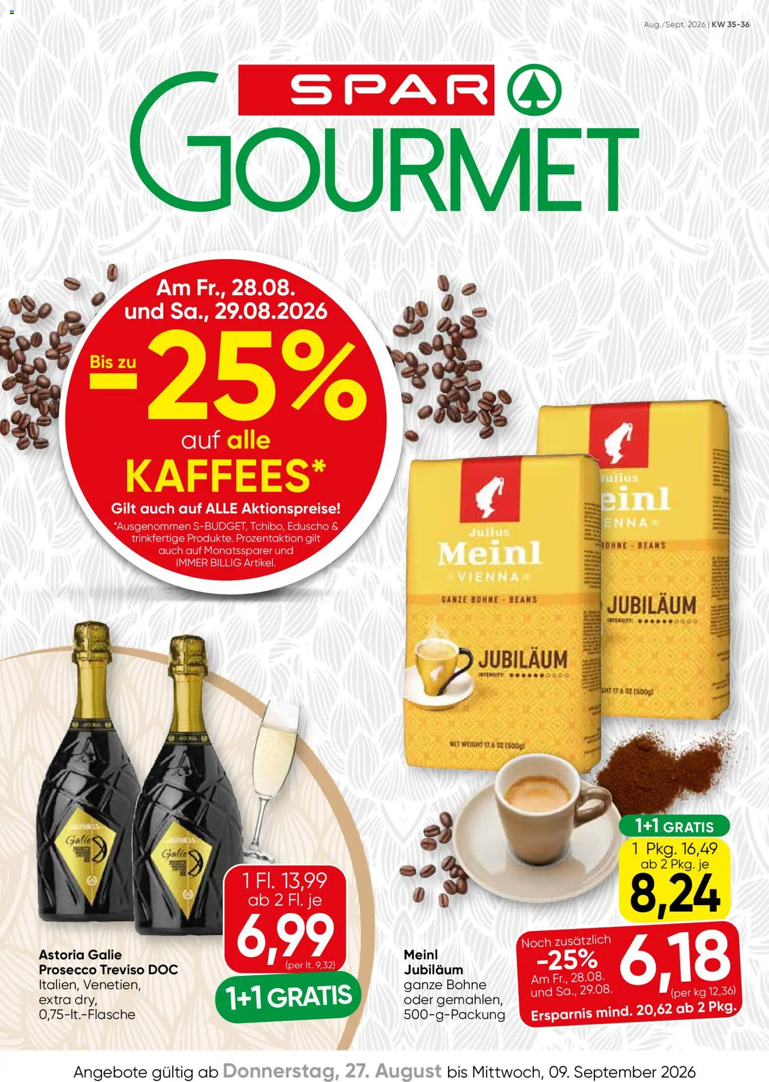 SPAR Gourmet Flugblatt gültig ab 27.08.2026 | Seite: 1