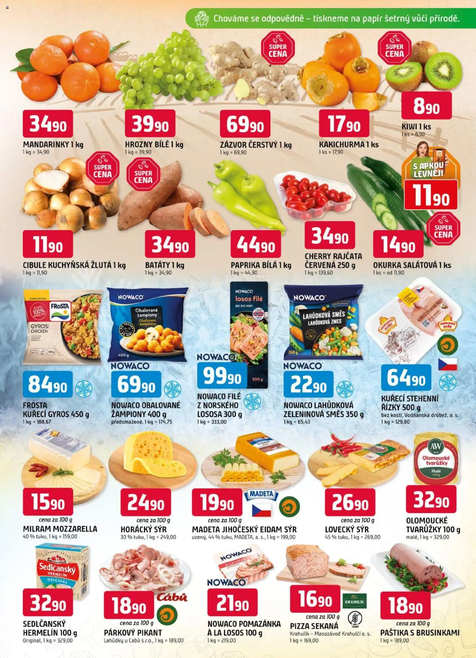 Trefa leták od 14.10.2026 | Strana: 3 | Produkty: Gyros, Hermelín, Losos, Nowaco file