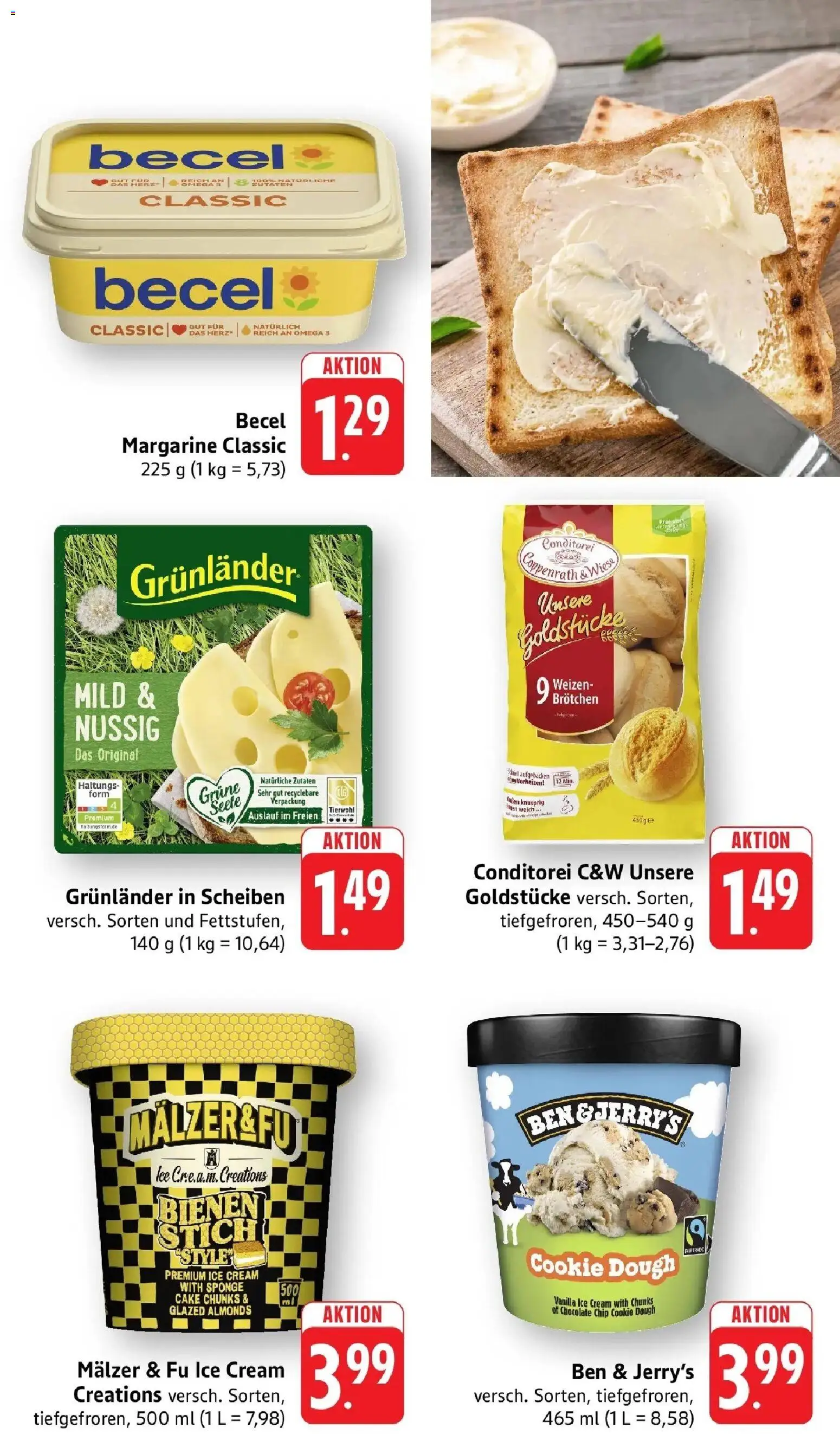 Edeka Prospekt Gengenbach – gültig ab 28.09.2026 | Seite: 5 | Produkte: Margarine, Becel, Ben & Jerry's, Grunlander