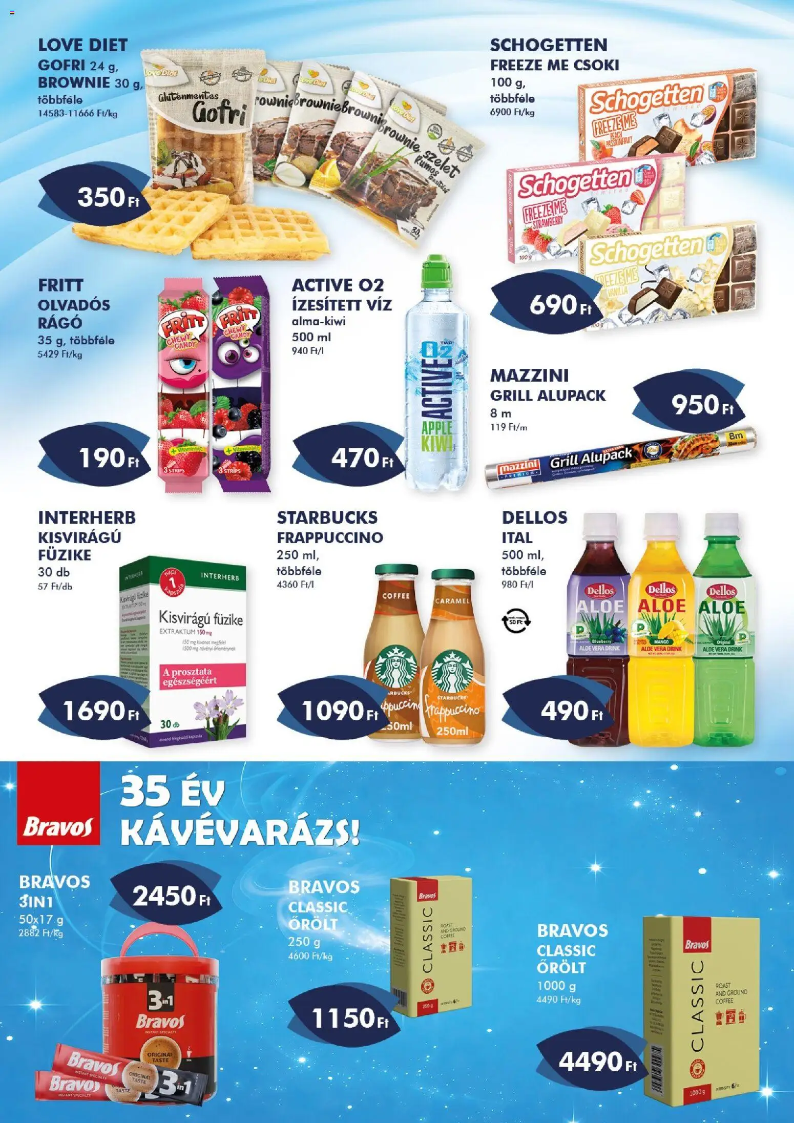Azur akciós ujság - amely érvényes a következő dátumtól: 2026.07.25. | Oldal: 6 | Termékek: Grill, Aloe vera, Gluténmentes, Brownie
