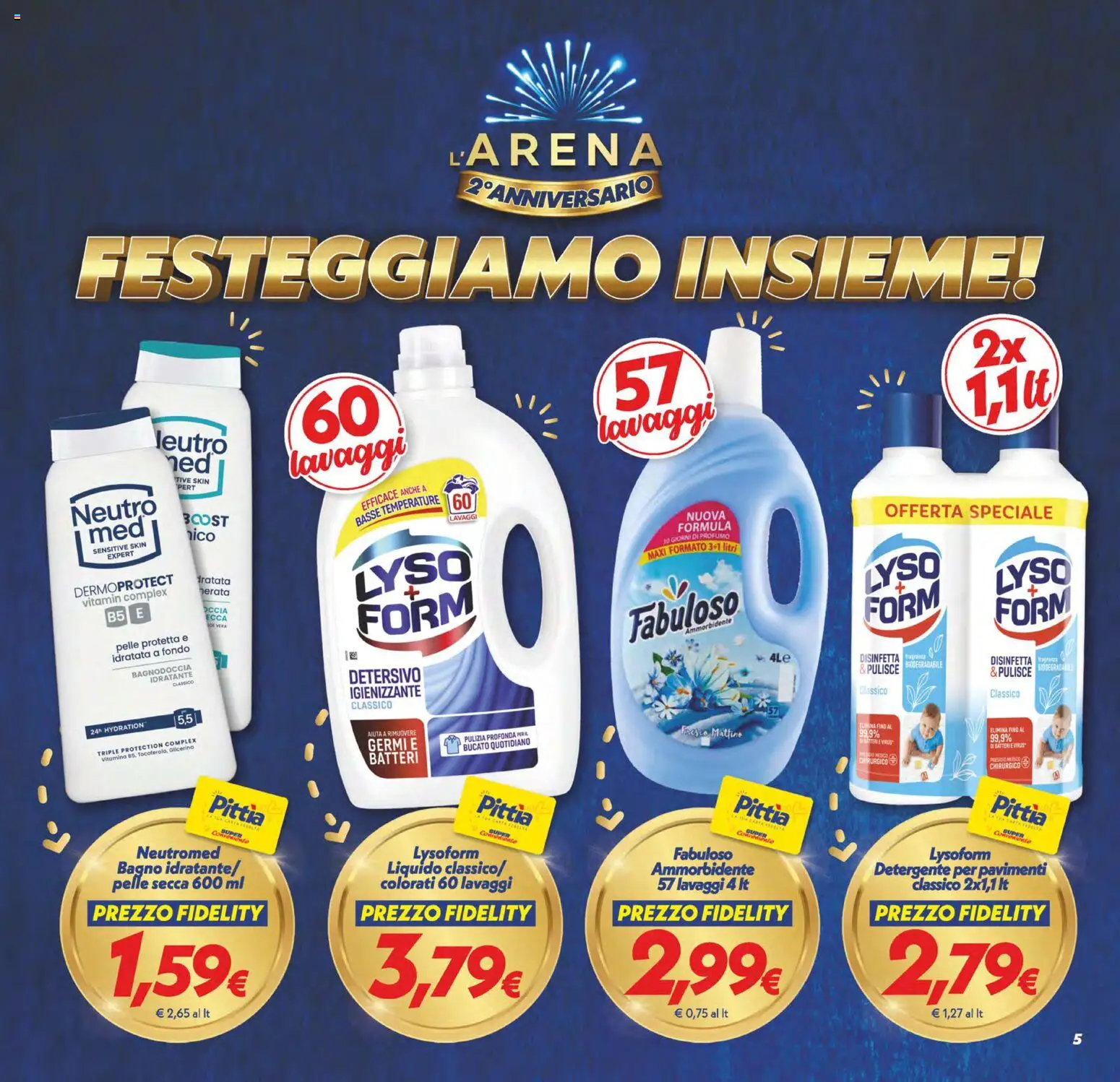Volantino SuperConveniente del 23/10/2026 | Pagina: 5 | Prodotti: Ammorbidente, Detergente, Bagno, Profumo