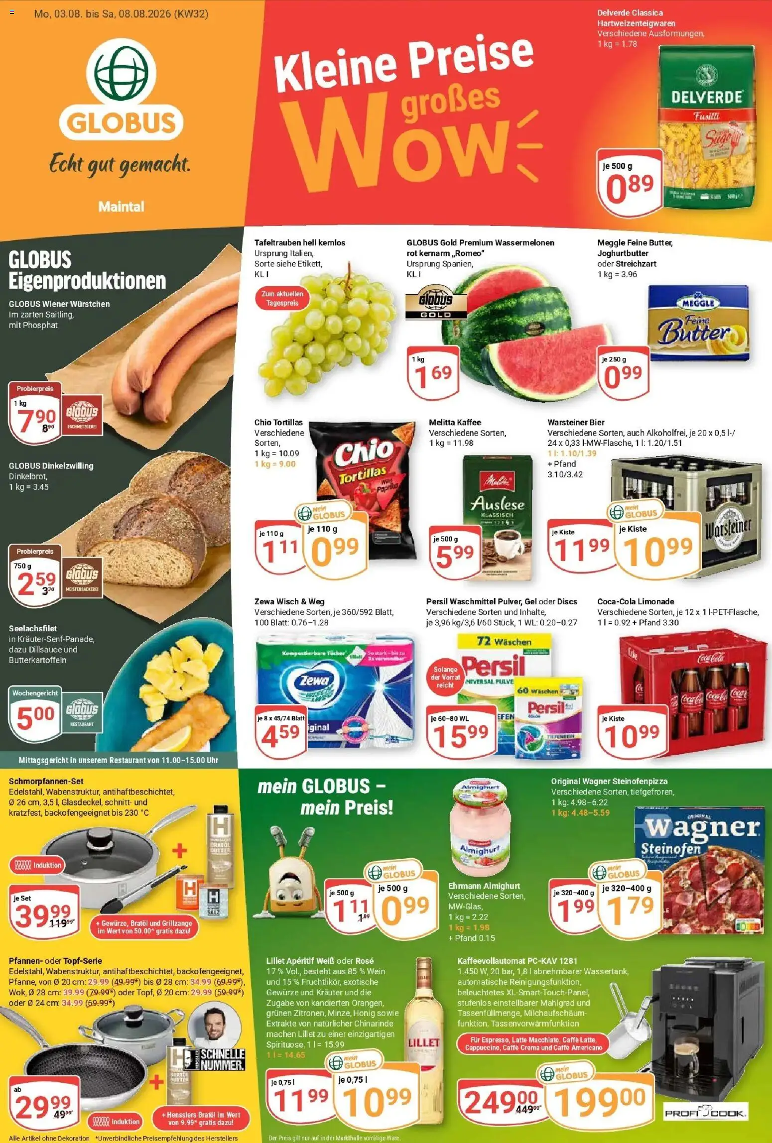 Globus Prospekt Maintal-Dörnigheim (ab 03.08.2026) » Angebote online | Seite: 5 | Produkte: Zewa, Wein, Uhr, Persil