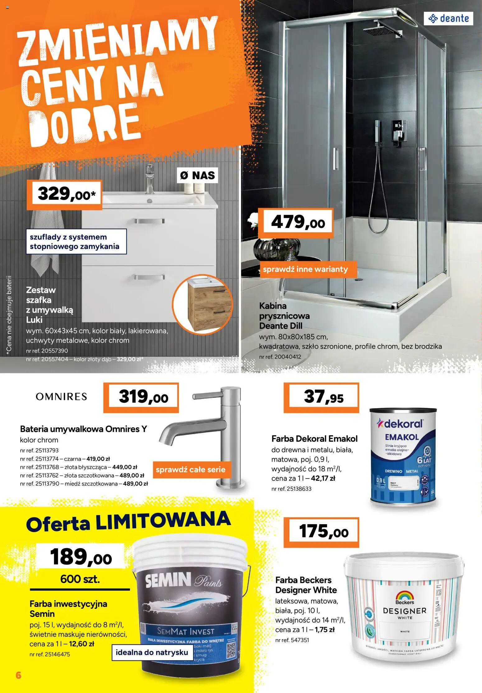 Bricoman gazetka od 14.09.2026 | Strona: 6 | Produkty: Umywalka, Bateria