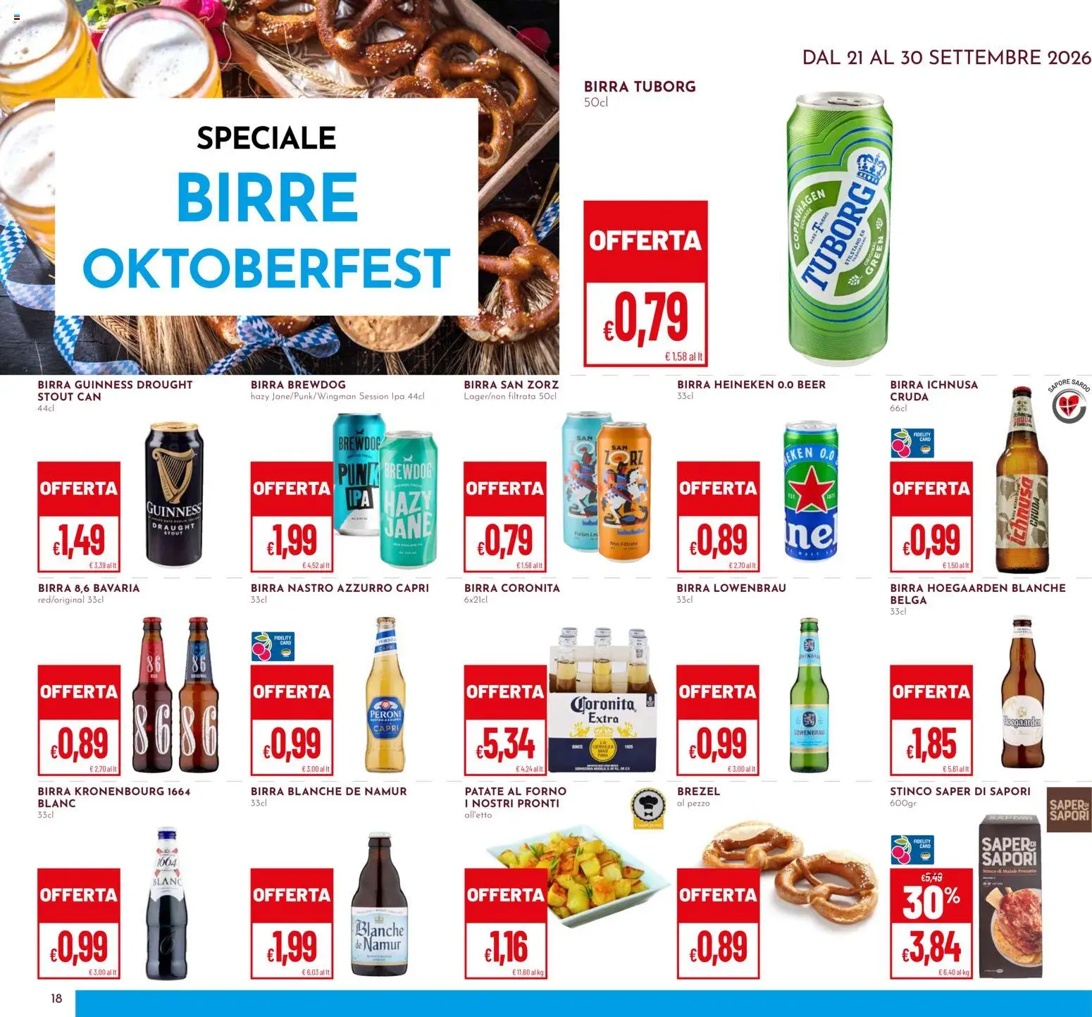 Volantino Pan del 30/09/2026 | Pagina: 18 | Prodotti: Birra Guinness, Birra, Birra Heineken, Heineken