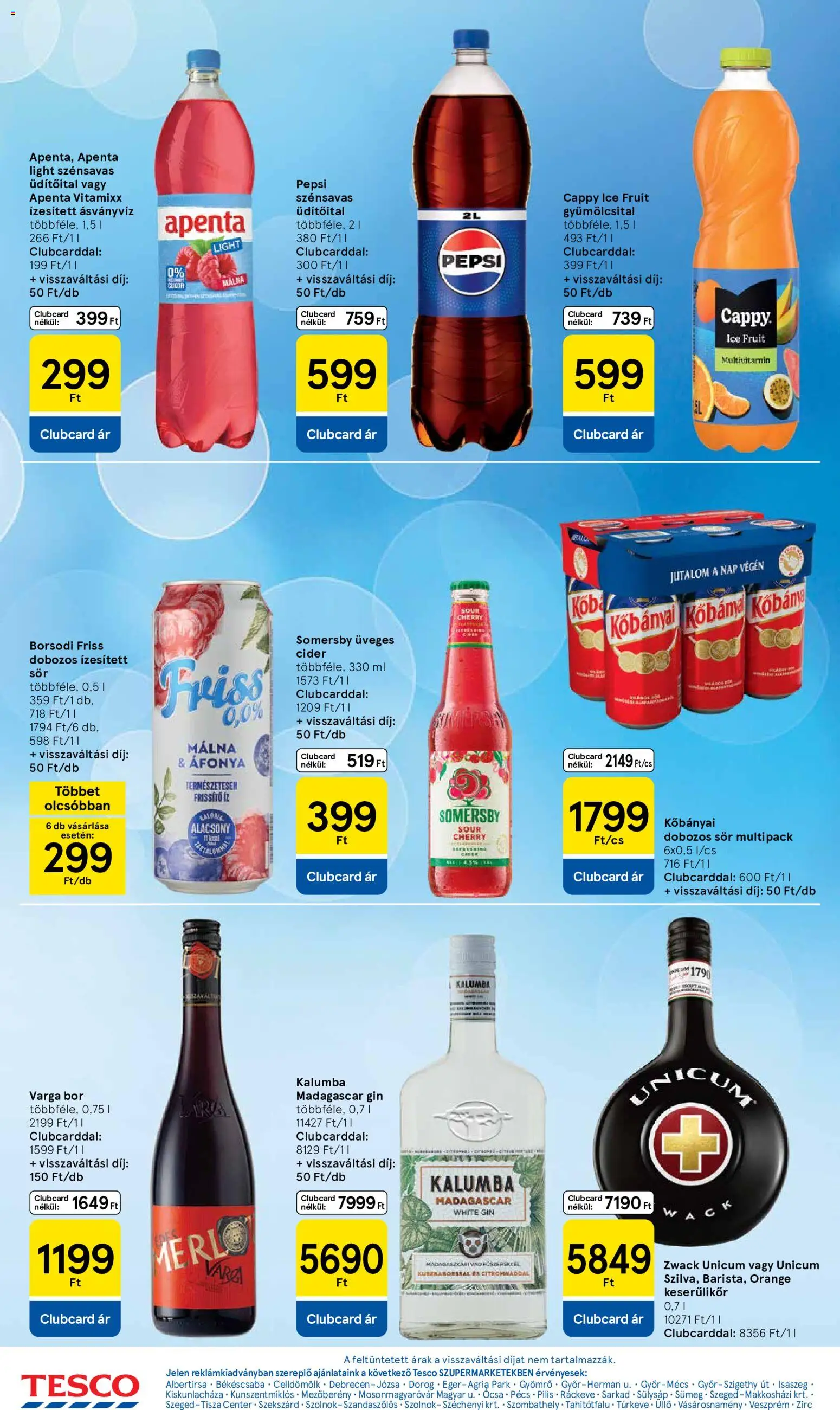 Tesco akciós ujság - amely érvényes a következő dátumtól: 2026.08.27. | Oldal: 6 | Termékek: Ízesített, Kőbányai, Kalumba, Keserűlikőr