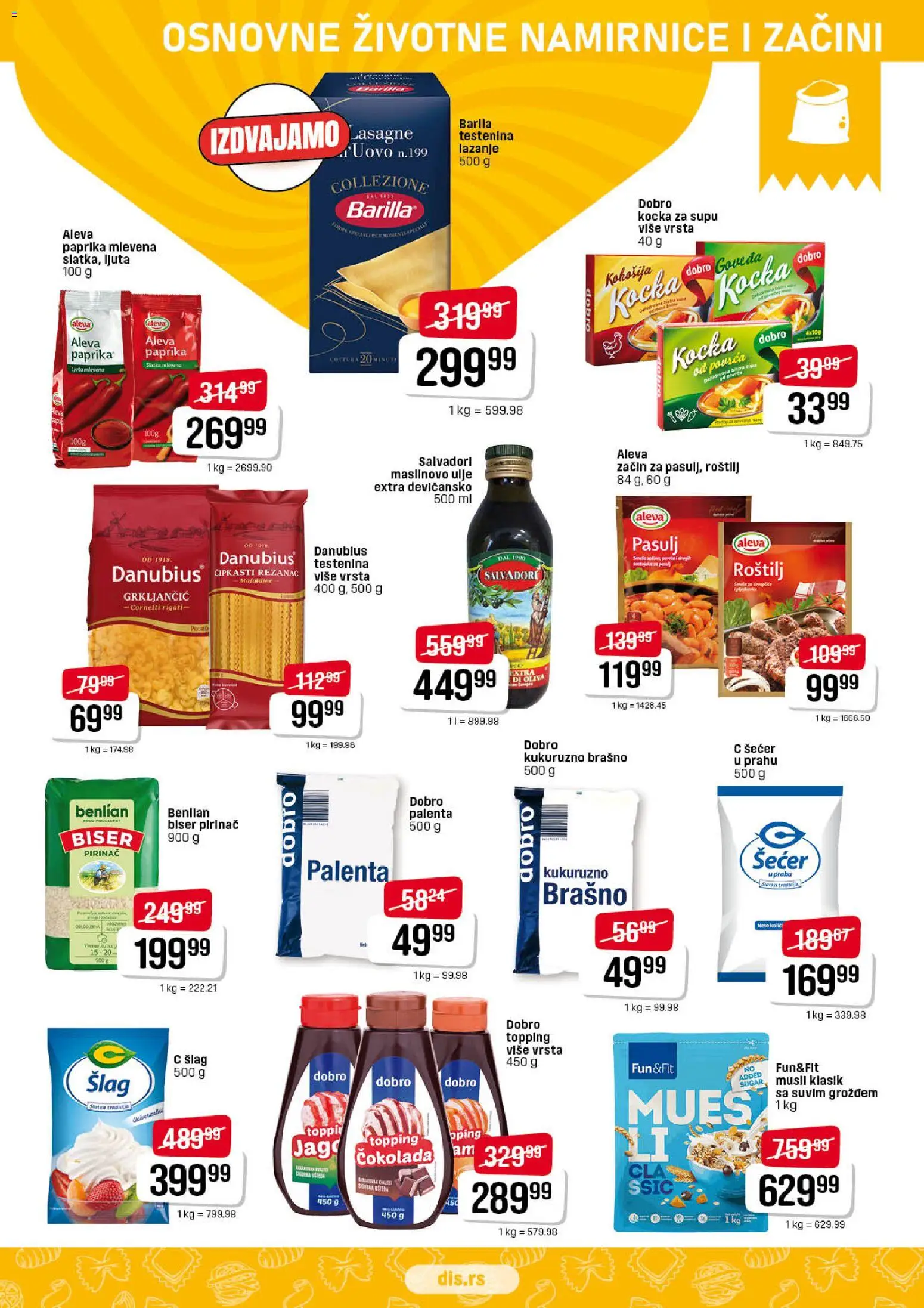 DIS katalog - važi od 21.05.2026 | Strana: 7 | Proizvode: Šećer, Čokolada, Maslinovo ulje, Pirinač