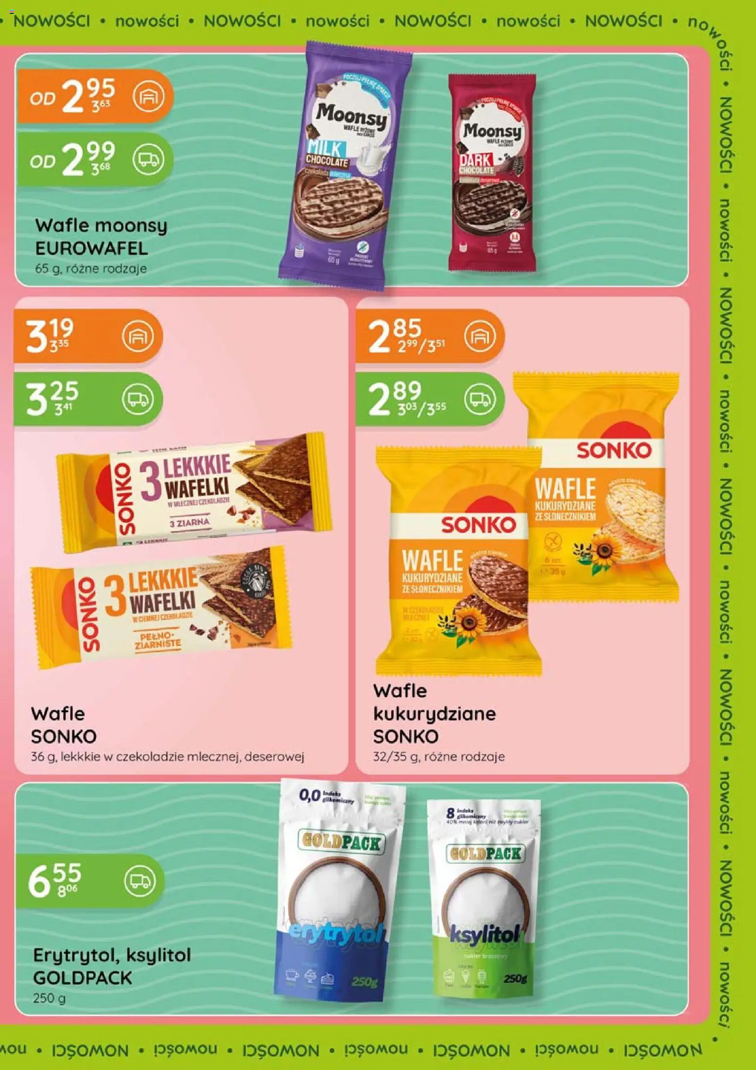 Eurocash gazetka od 20.08.2026 | Strona: 17 | Produkty: Wafle, Erytrytol, Ksylitol, Wafelki