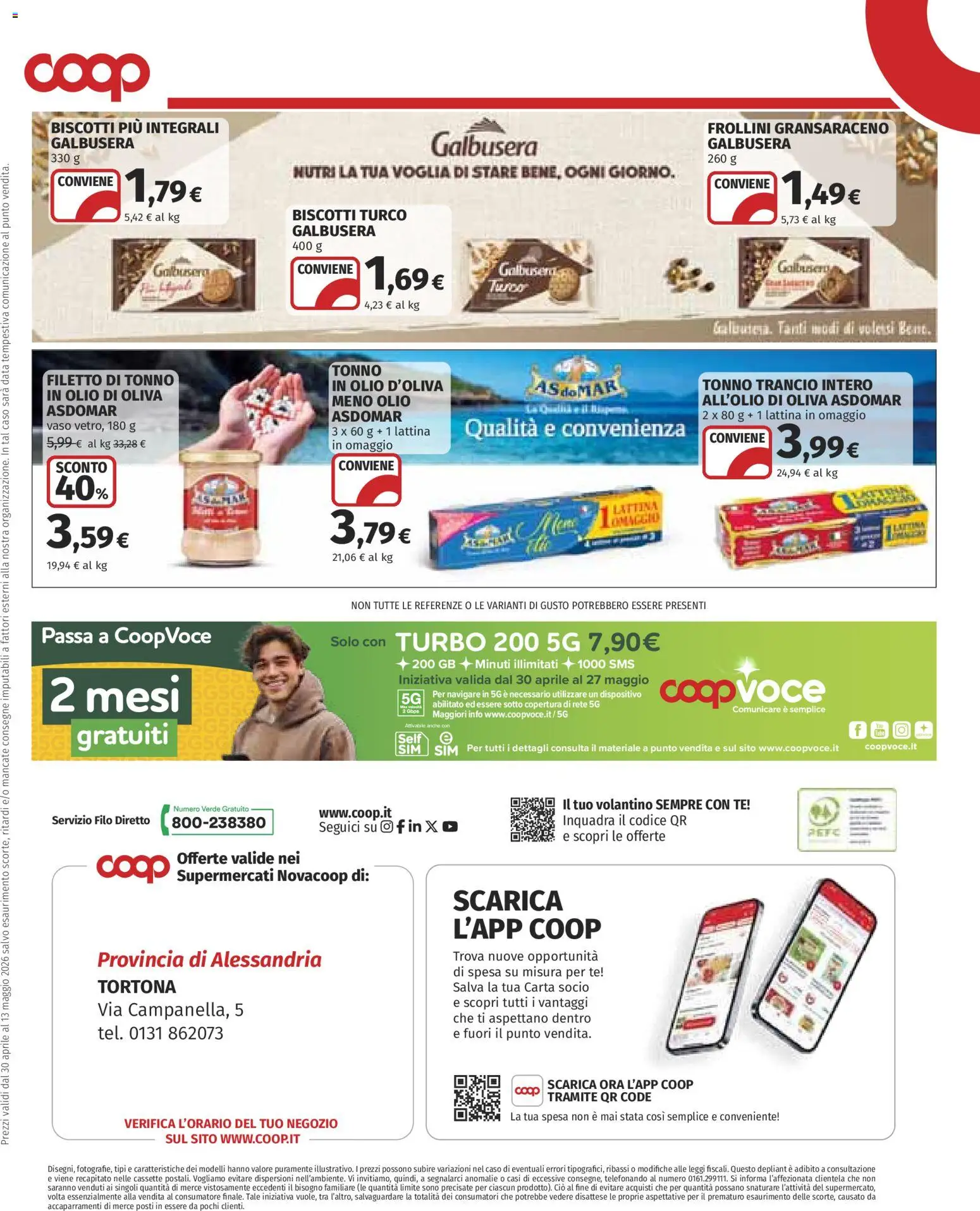 Volantino COOP del 30.04.2026 | Pagina: 11 | Prodotti: Tè, Frollini, Vaso, Olio di Oliva