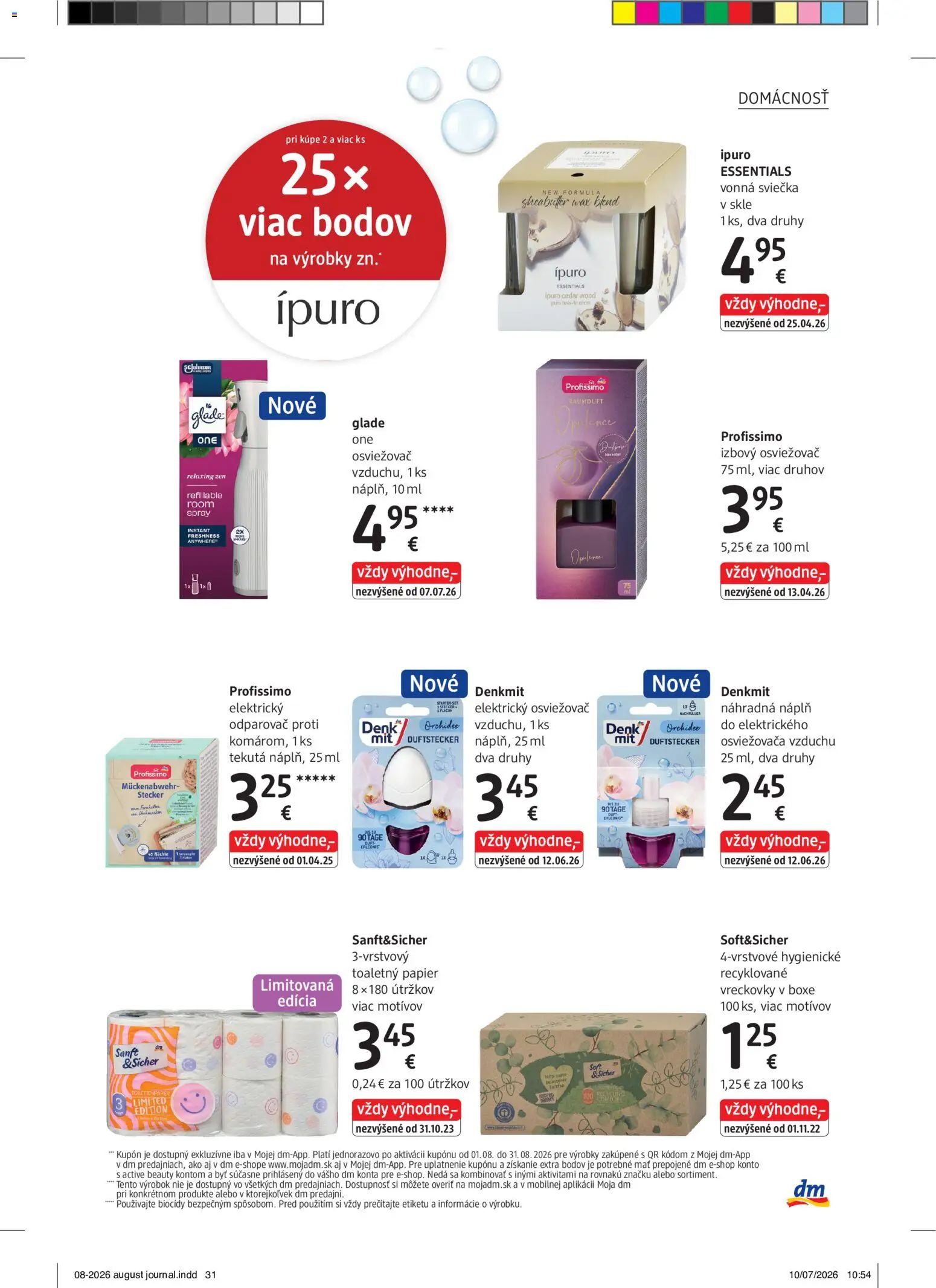 Nové dm drogerie akcie – leták je platný od 01.08.2026 | Strana: 31