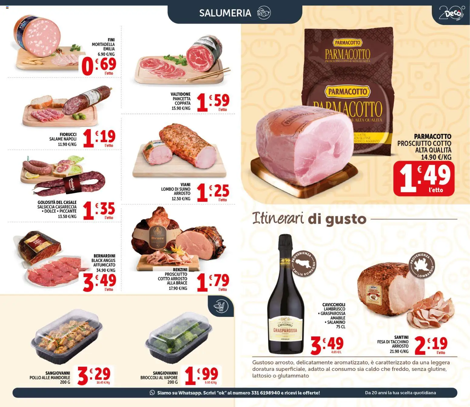 Volantino Decò del 11.05.2026 | Pagina: 3 | Prodotti: Salame, Tacchino, Latte, Mandorle