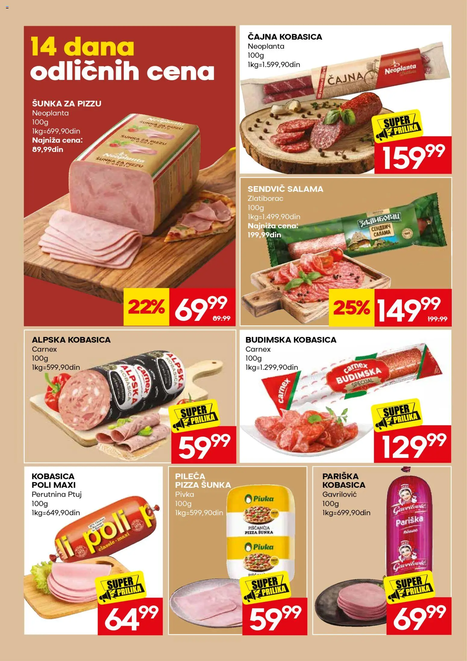 Mercator katalog - važi od 31.08.2026 | Strana: 10 | Proizvode: Budimska kobasica, Salama, Šunka, Kobasica