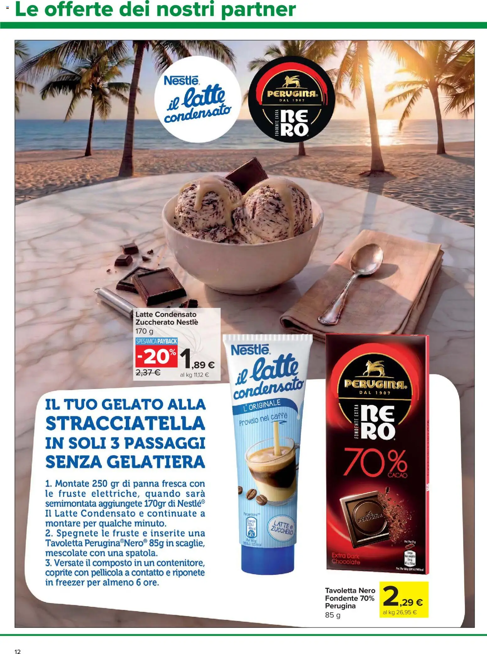 Volantino Carrefour del 02/07/2026 | Pagina: 12 | Prodotti: Zucchero, Cacao, Pellicola, Latte condensato