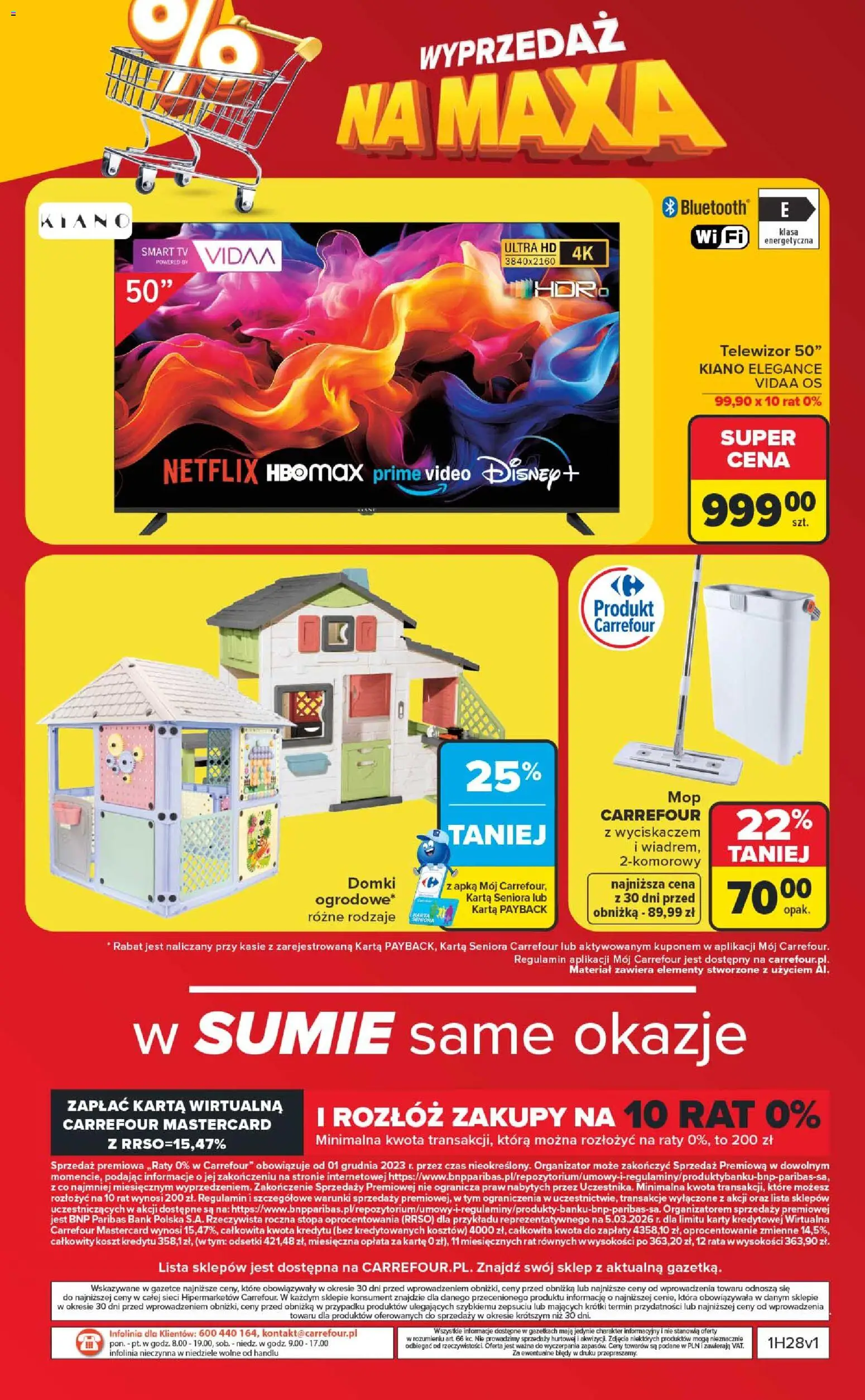 Carrefour gazetka - Wyprzedaż na maxa od 06.07.2026 | Strona: 16 | Produkty: Karta, Telewizor