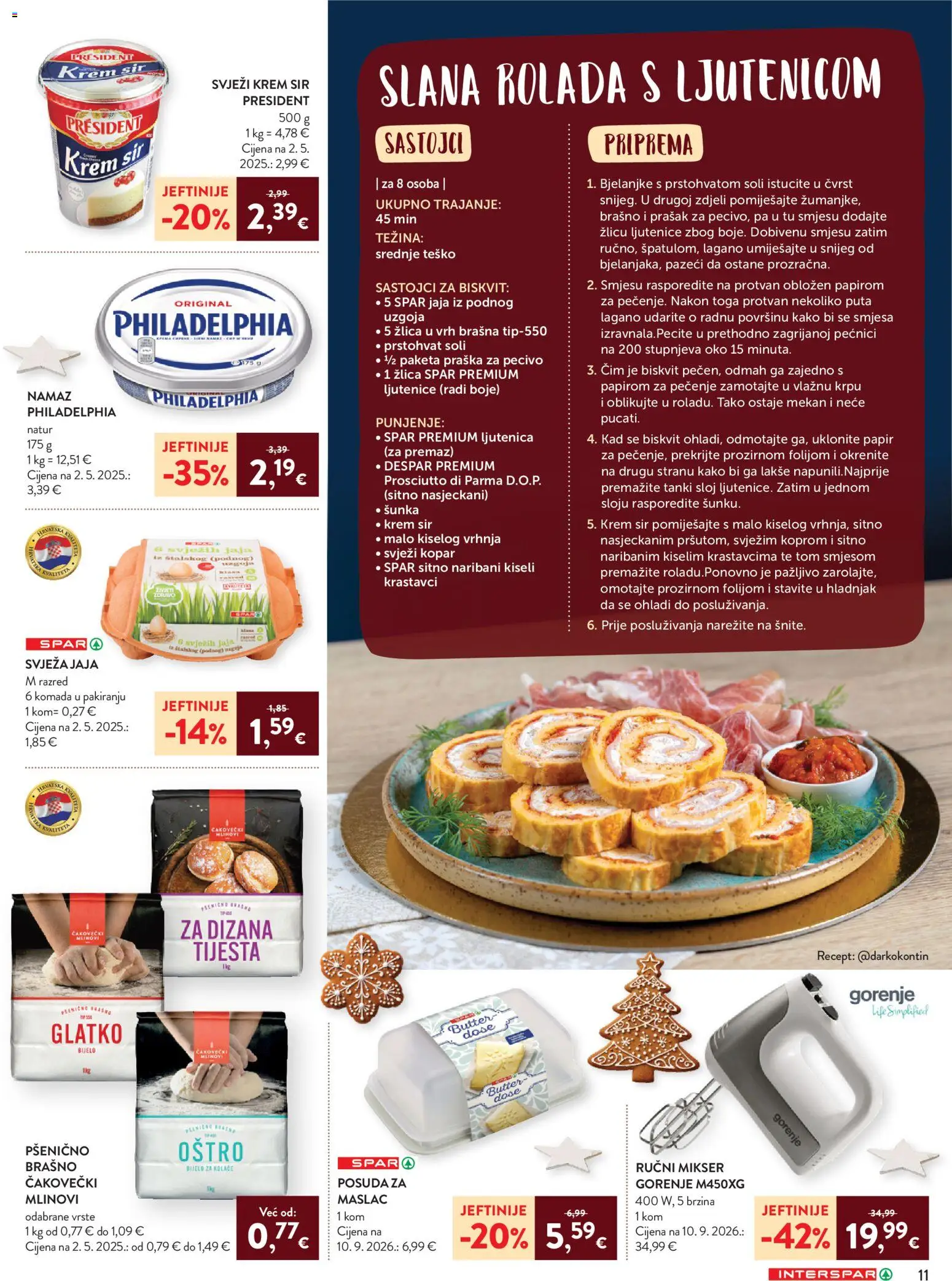 Interspar katalog | vrijedi od 07.10.2026 | Stranica: 13 | Proizvodi: Maslac, Sir, Šunka, Pecivo