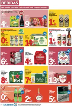 Pré-visualização E.Leclerc folheto válido de 02/07/2026 | Página: 24 | Produtos: Super bock, Sal, Vinho, Cerveja