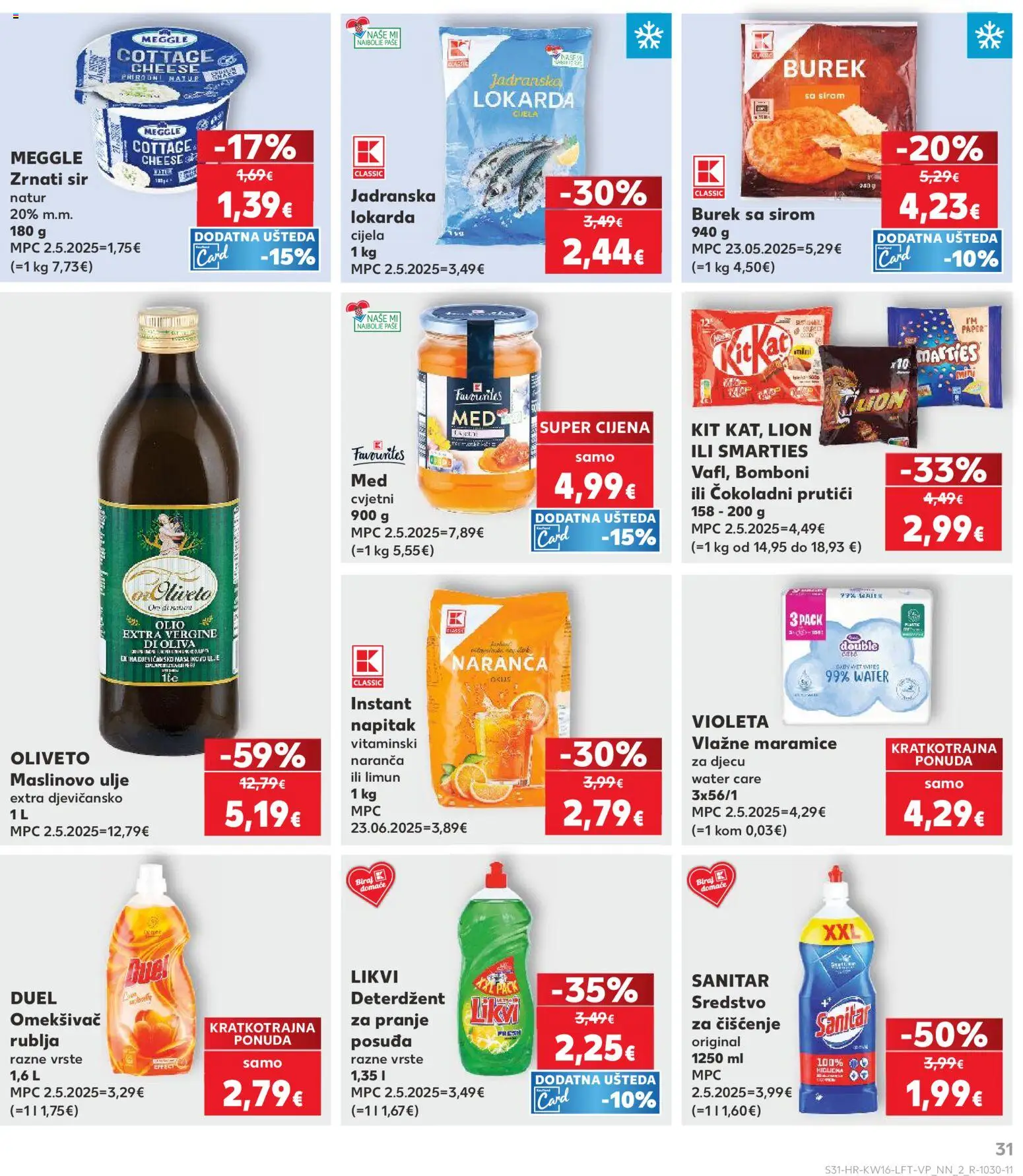 Kaufland katalog | vrijedi od 15.04.2026 | Stranica: 31 | Proizvodi: Maslinovo ulje, Bomboni, Limun, Burek