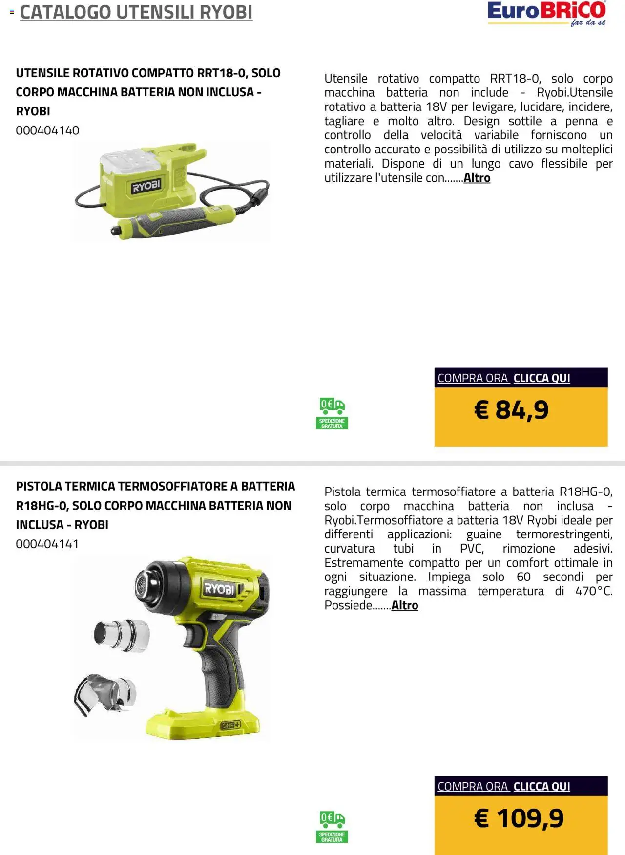 Volantino Eurobrico del 23.07.2025 | Pagina: 45 | Prodotti: Cavo, Batteria