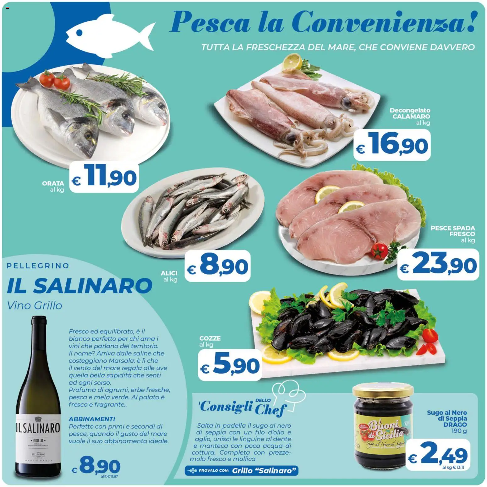 Volantino COOP del 04.06.2026 | Pagina: 15 | Prodotti: Orata, Pesca, Padella, Sugo