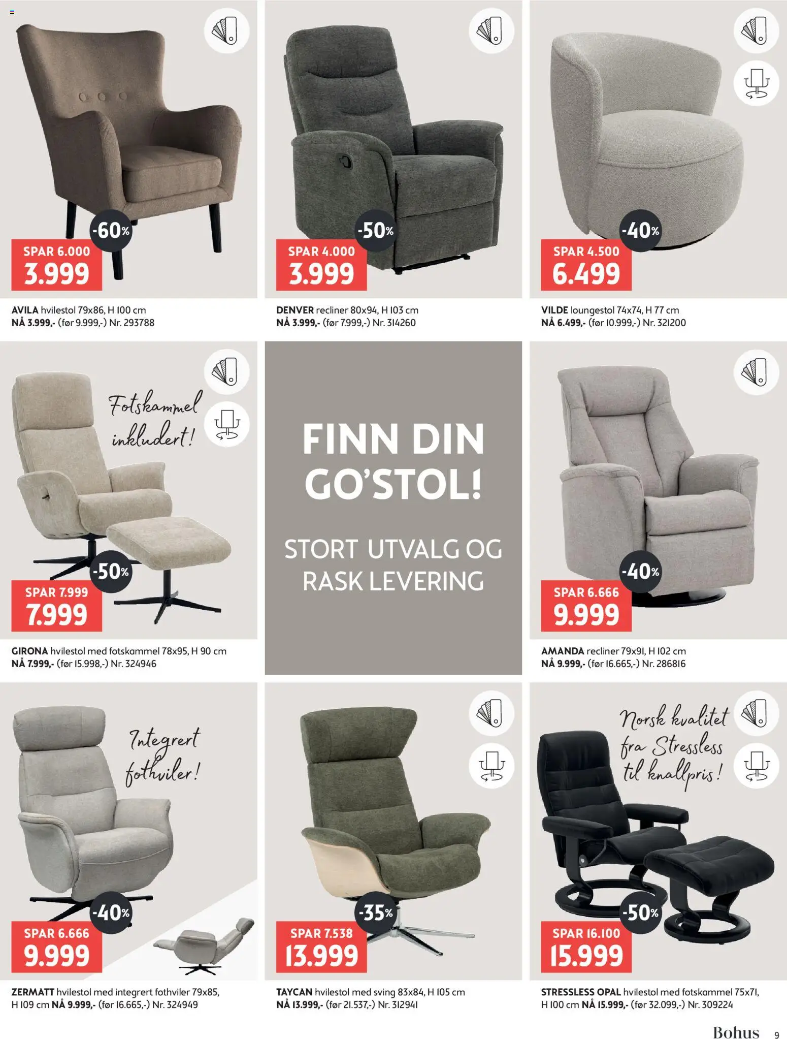 {H1} | Side: 9 | Produkter: Hvilestol