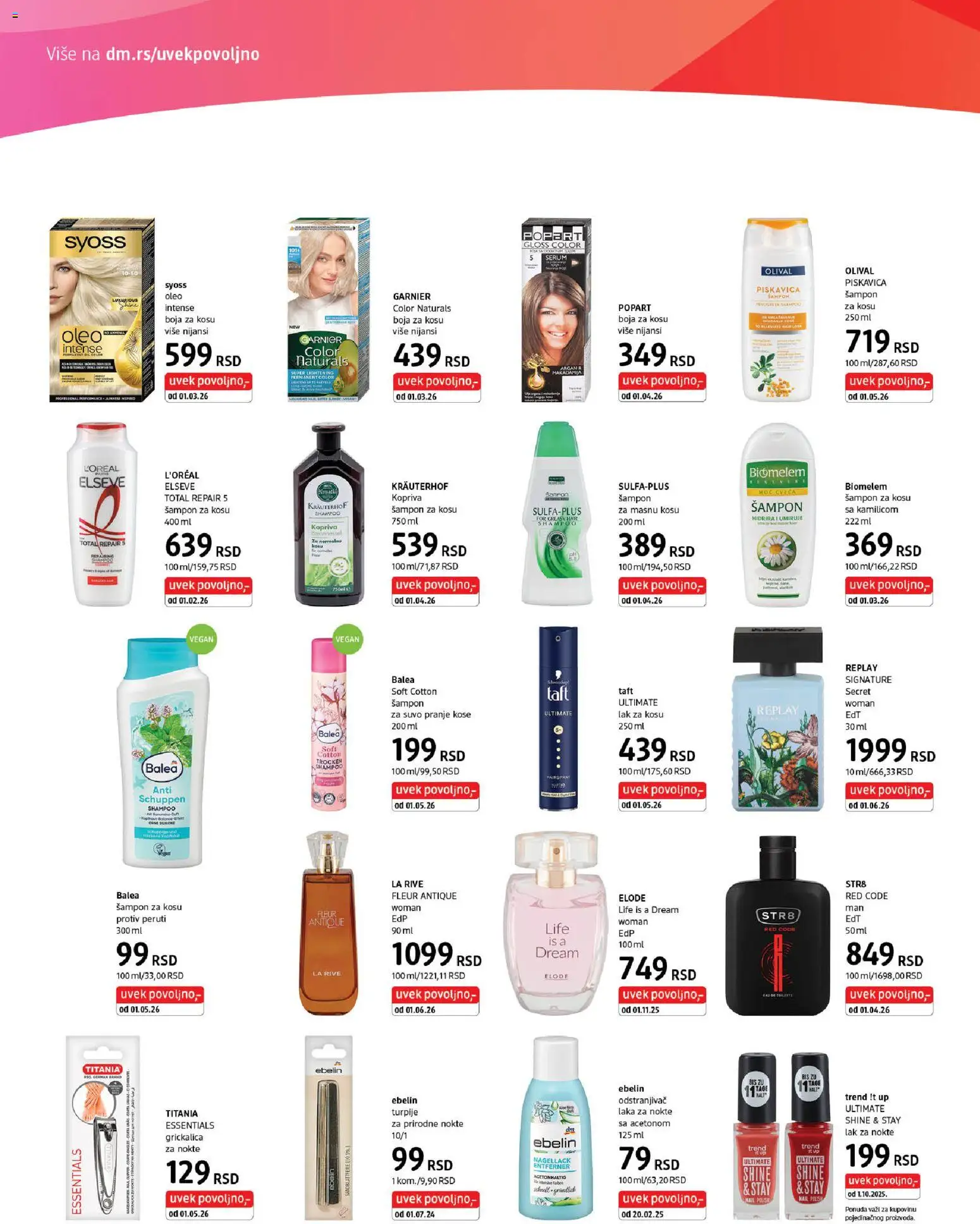 DM Drogerie katalog - važi od 16.05.2026 | Strana: 2 | Proizvode: Garnier, Syoss, Šampon, Lak za kosu