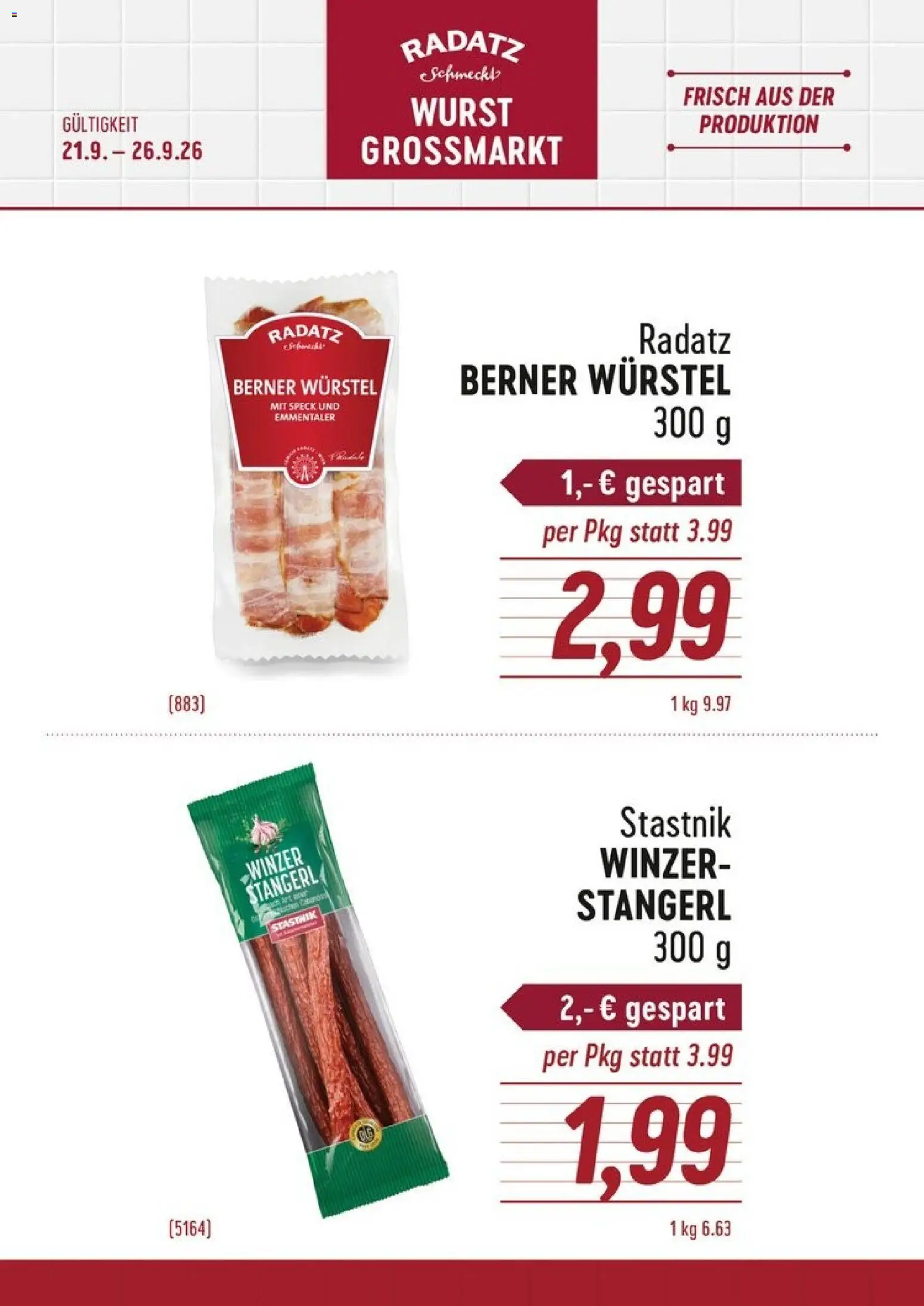 Radatz Flugblatt gültig ab 21.09.2026 | Seite: 1