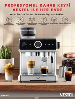 01.05.2026 tarihinden itibaren geçerli olan Vestel kataloğu önizlemesi | Sayfa: 15 | Ürünler: Espresso makinesi, Kahve, Öğütücü