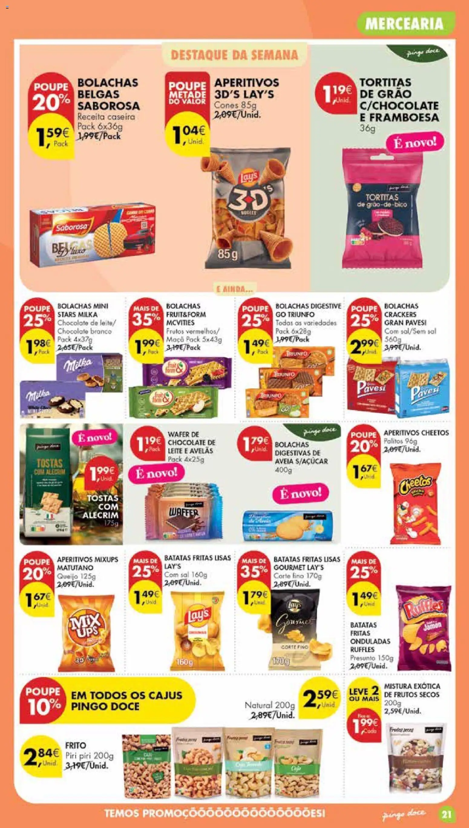 Pingo Doce Poupe Esta Semana Madeira │ válido de 25/08/2026 | Página: 21 | Produtos: Mercearia, Bolachas, Milka bolachas, Chocolate