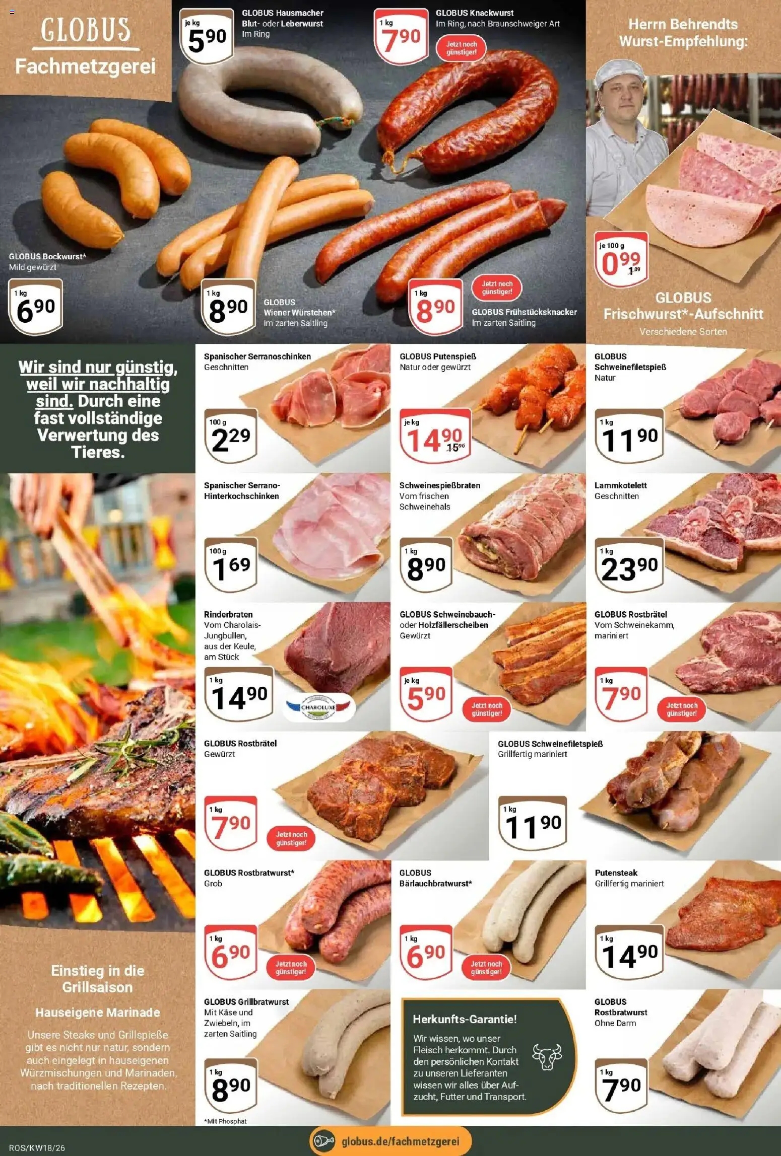 Globus Prospekt Lambrechtshagen	 – gültig ab 27.04.2026 | Seite: 9 | Produkte: Rinderbraten, Käse, Schweinebauch, Fleisch