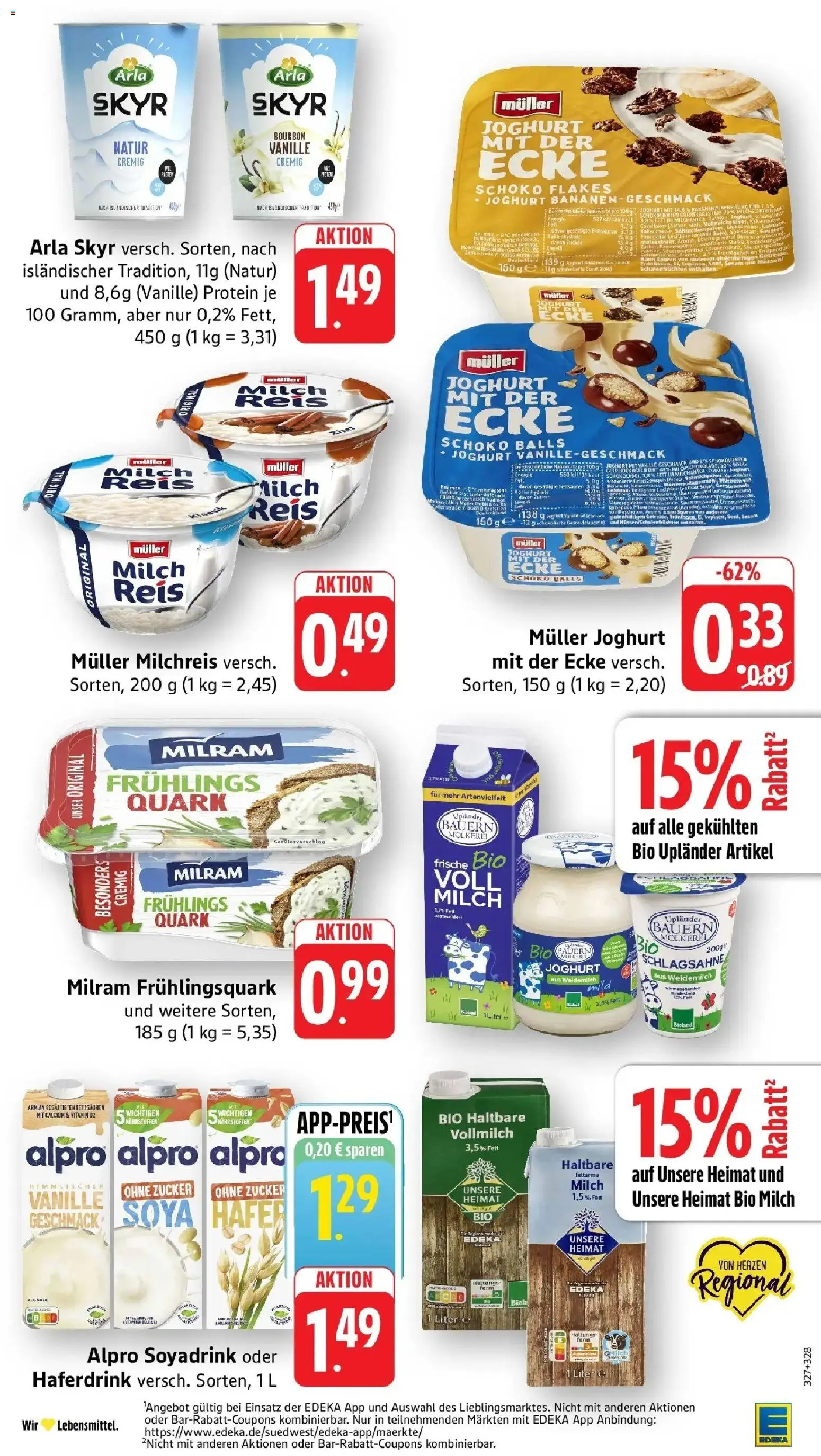 Edeka Prospekt Offenbach (ab 17.08.2026) » Angebote Online | Seite: 21 | Produkte: Schlagsahne, Milch, Joghurt, Alpro