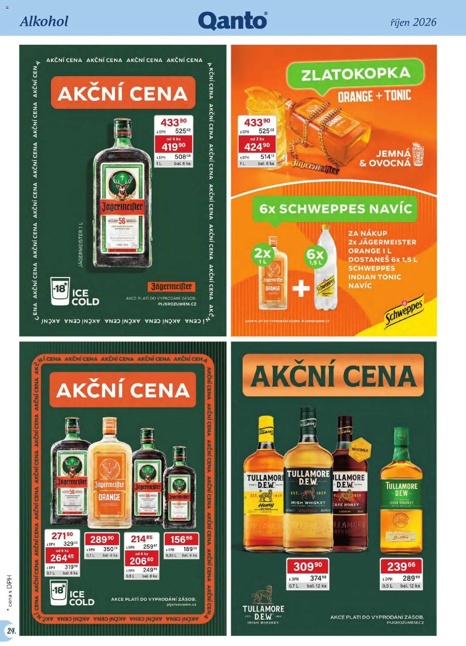 Astur & Qanto leták - Velkoobchod 10/2026 od 01.10.2026 | Strana: 24 | Produkty: Jägermeister, Whiskey, Tonic, Alkohol
