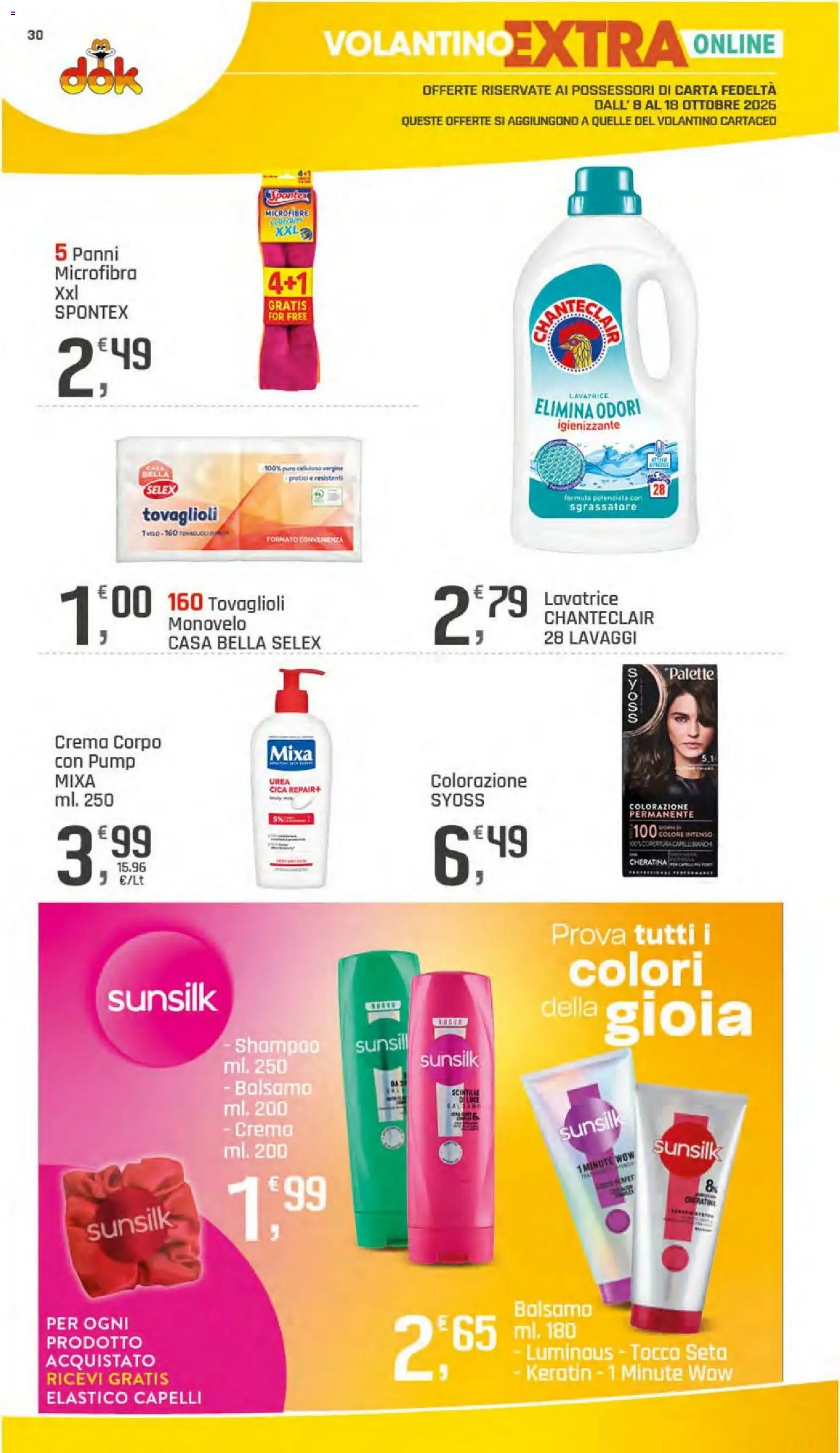 Volantino DOK del 08/10/2026 | Pagina: 31 | Prodotti: Shampoo, Crema, Sgrassatore, Panni