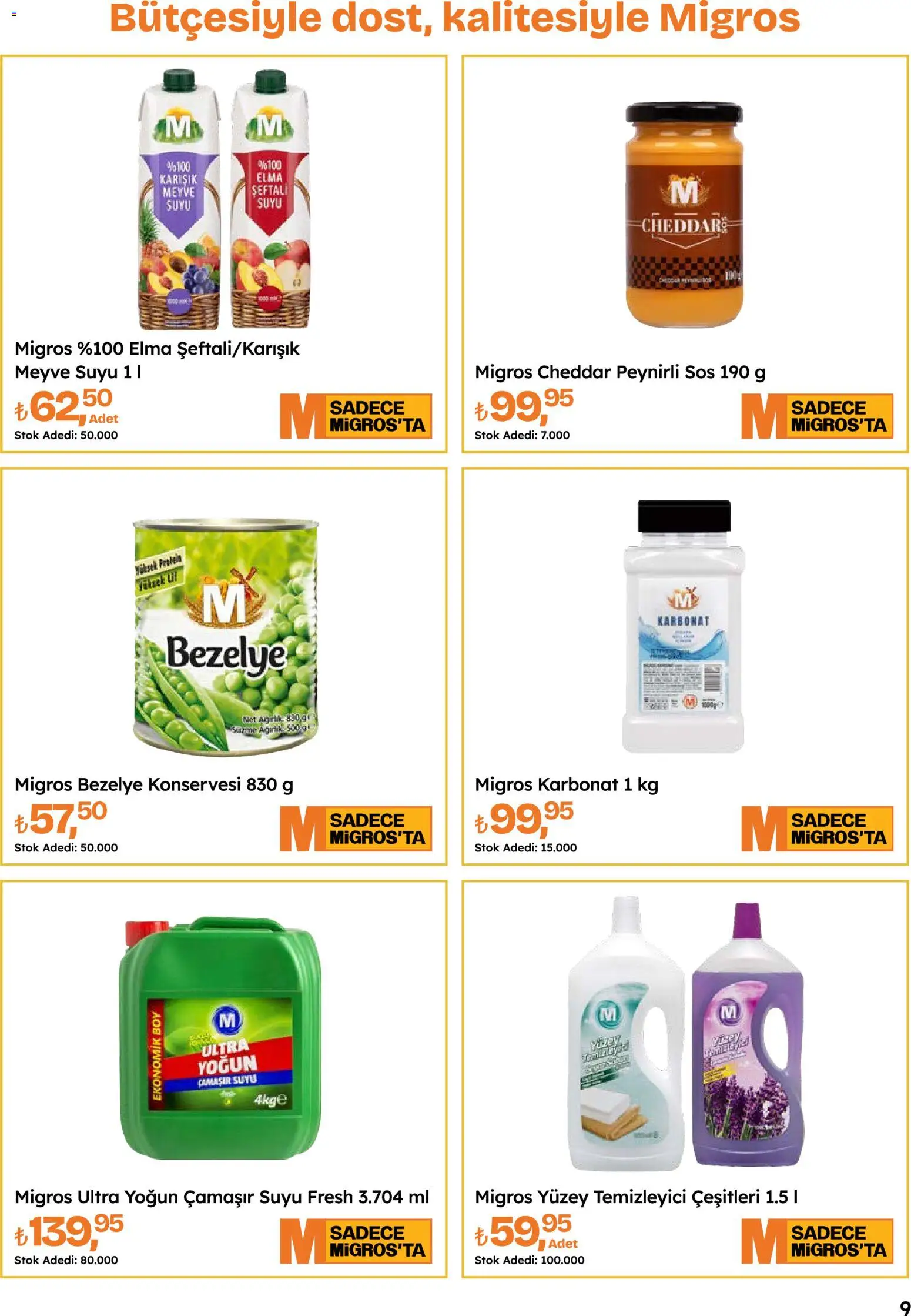 Migros Katalog - Migroskop - 08 Ekim 2026 tarihinden itibaren geçerlidir | Sayfa: 9 | Ürünler: Yüzey temizleyici, Meyve, Bezelye, Ağırlık