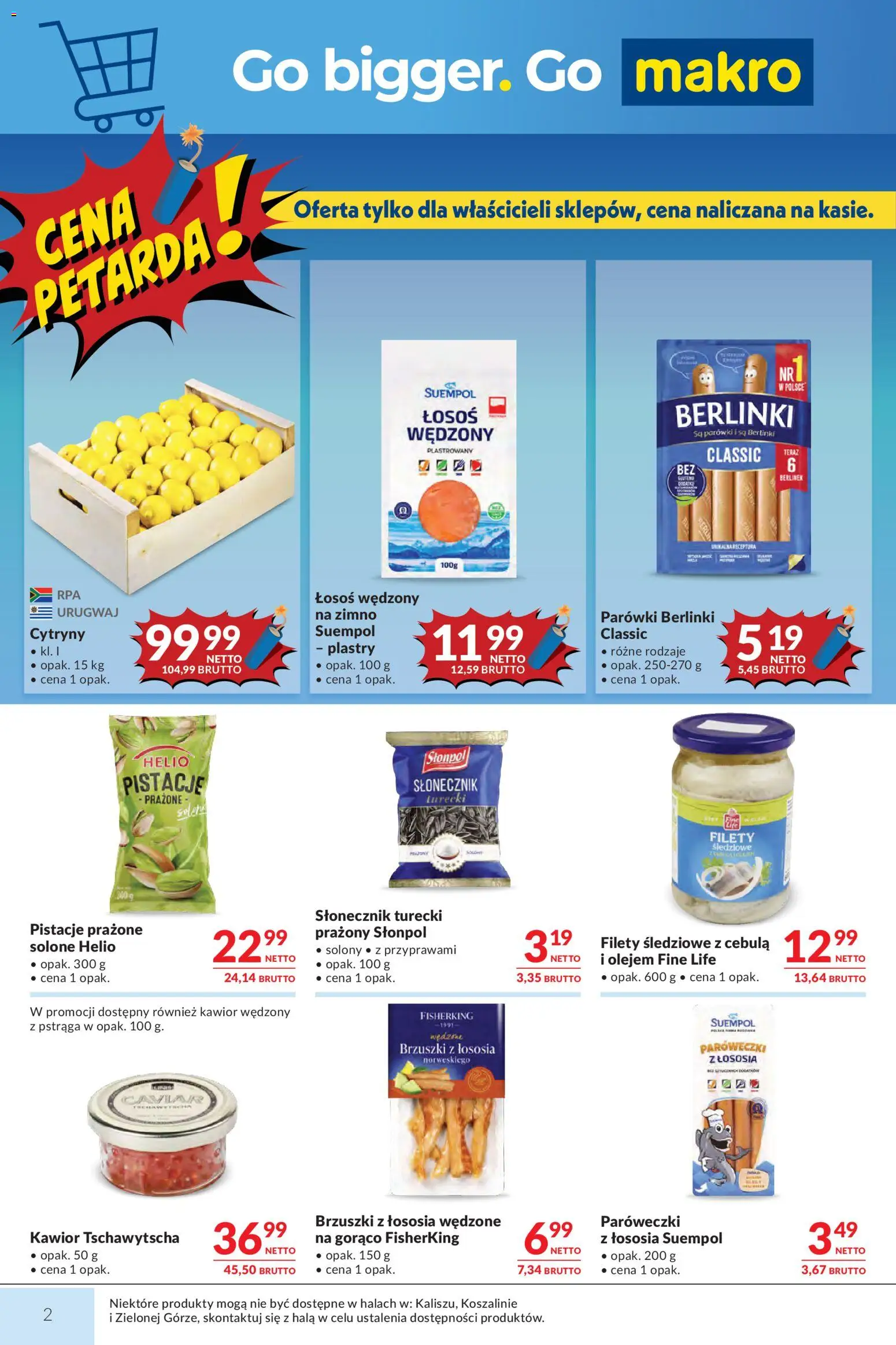 Makro gazetka od 18.08.2026 | Strona: 2 | Produkty: Parówki berlinki, Parówki, Łosoś, Brzuszki z łososia