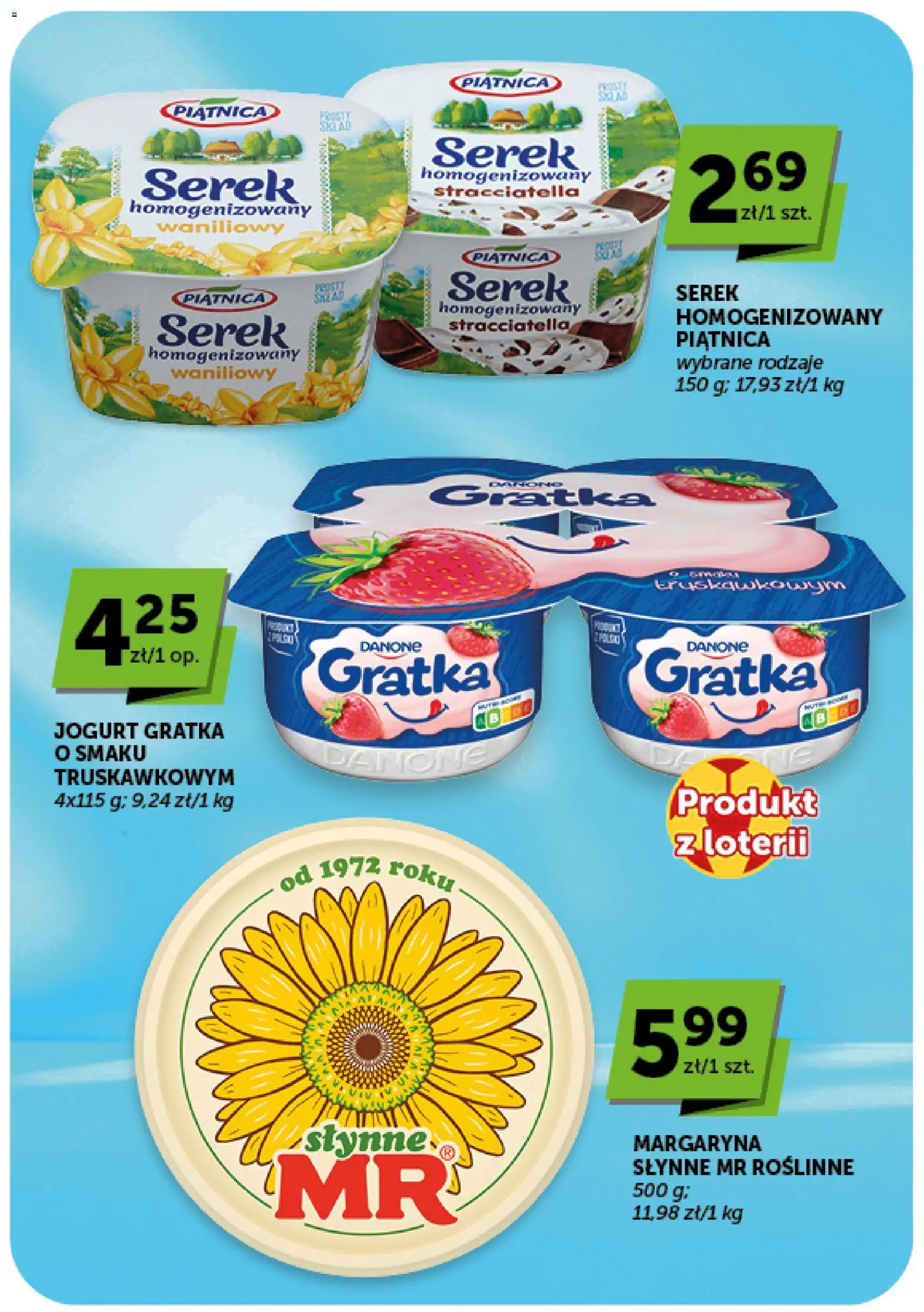 Groszek gazetka - Minimarket od 16.07.2026 | Strona: 21 | Produkty: Serek homogenizowany, Serek, Margaryna, Jogurt