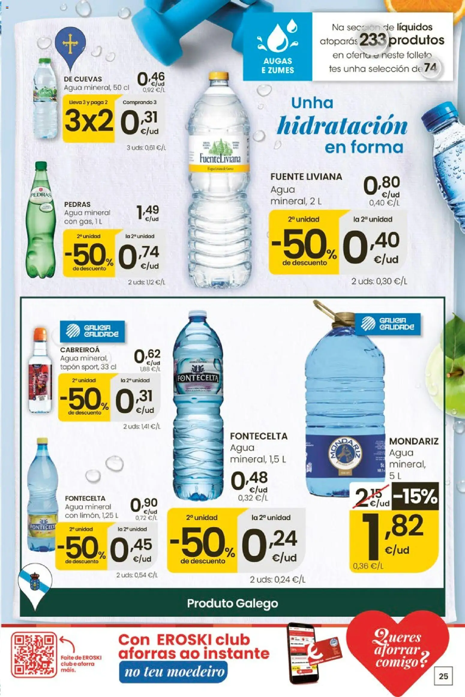 Eroski Quieres ahorrar conmigo │ válido desde el 14.05.2026 | Página: 25 | Productos: Agua mineral