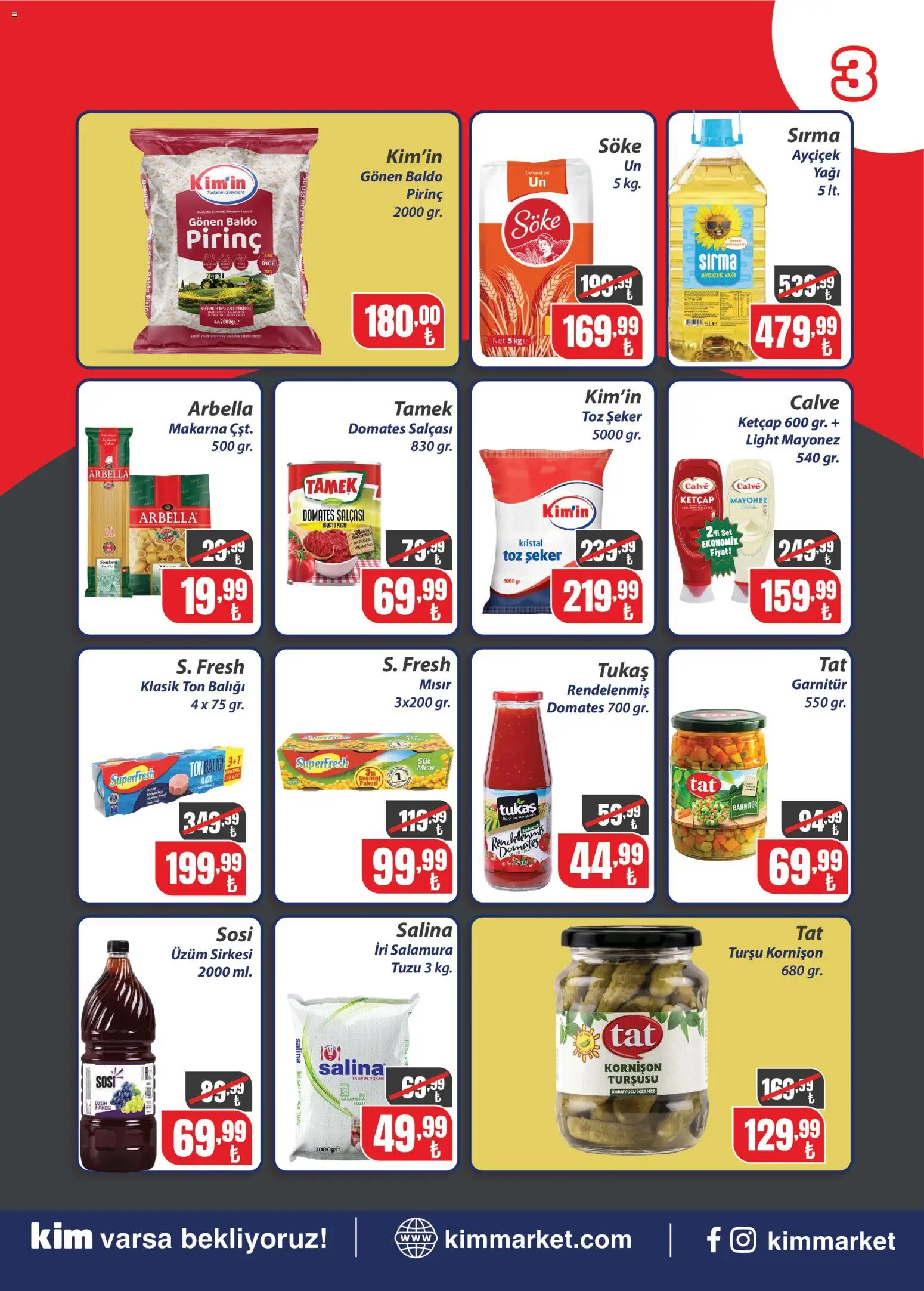 Kim Market Katalog - Marmara Insert - 01 Eylül 2026 tarihinden itibaren geçerlidir | Sayfa: 3 | Ürünler: Pirinç, Ketçap, Üzüm, Ton balığı