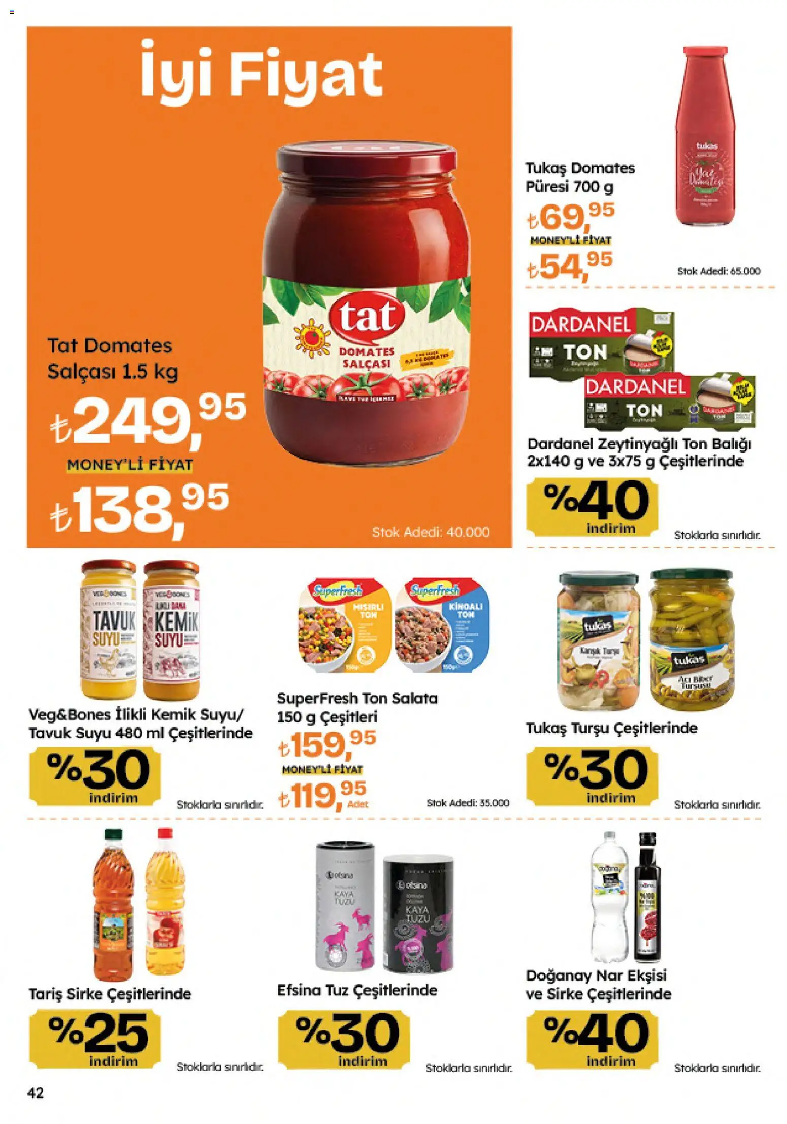 Migros Katalog - Migroskop - 09 Temmuz 2026 tarihinden itibaren geçerlidir | Sayfa: 42 | Ürünler: Nar ekşisi, Salata, Tuz, Ton balığı