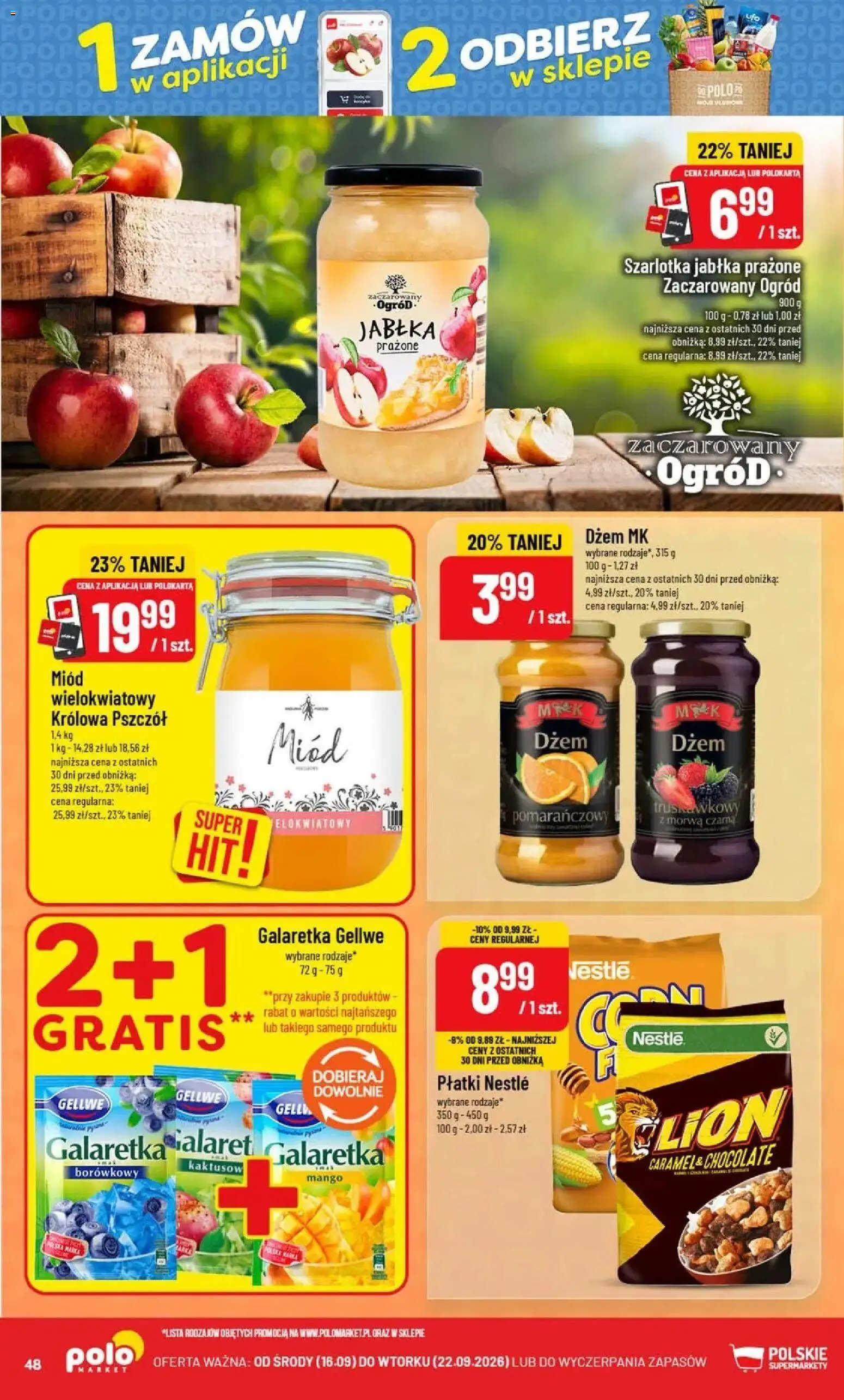 Nowa POLOmarket gazetka od jutra 16.09.2026 | Strona: 48 | Produkty: Mango, Miód wielokwiatowy, Dżem, Płatki