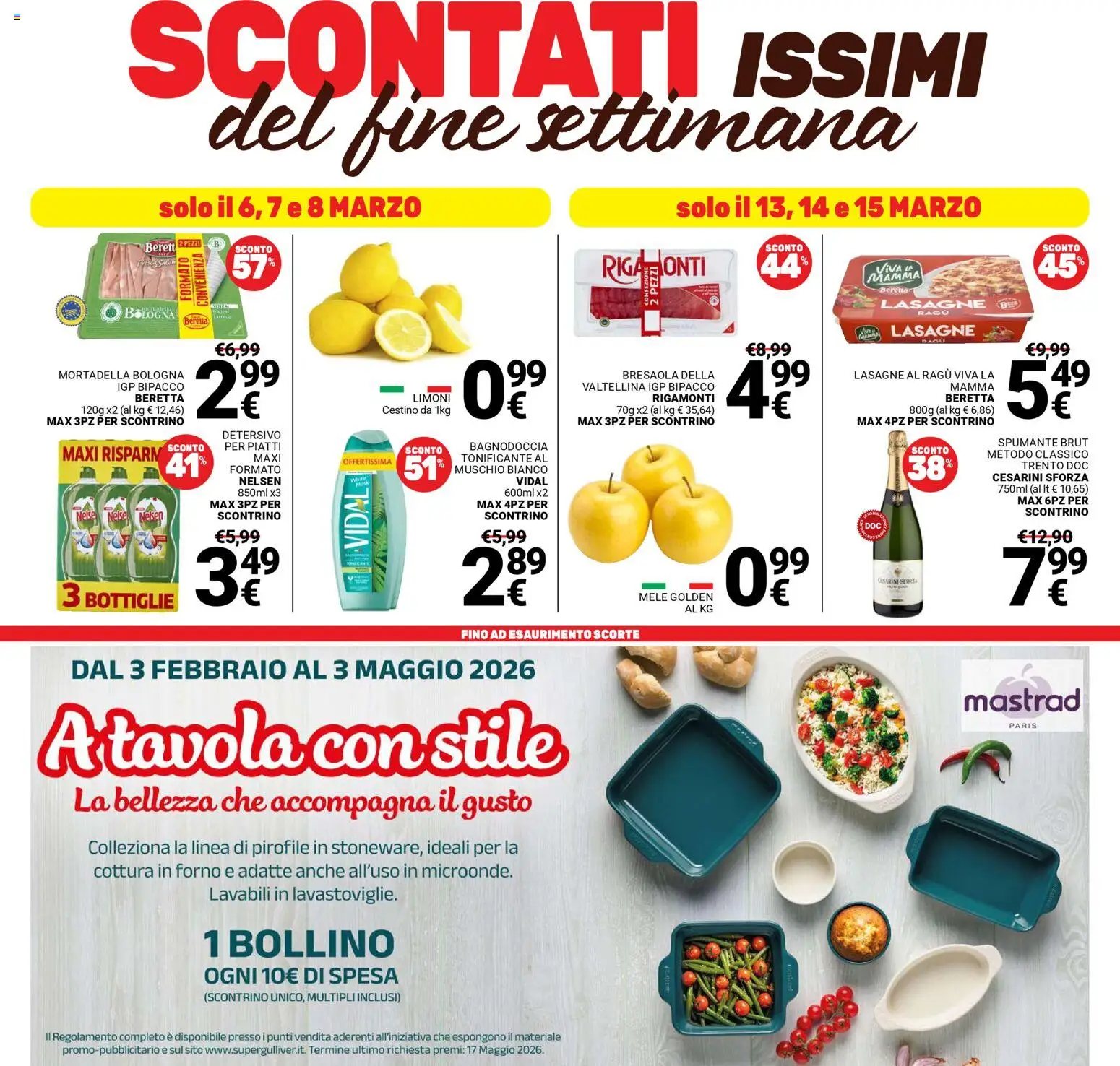 Volantino Gulliver del 06.03.2026 | Pagina: 24 | Prodotti: Mele, Bresaola, Mortadella, Forno