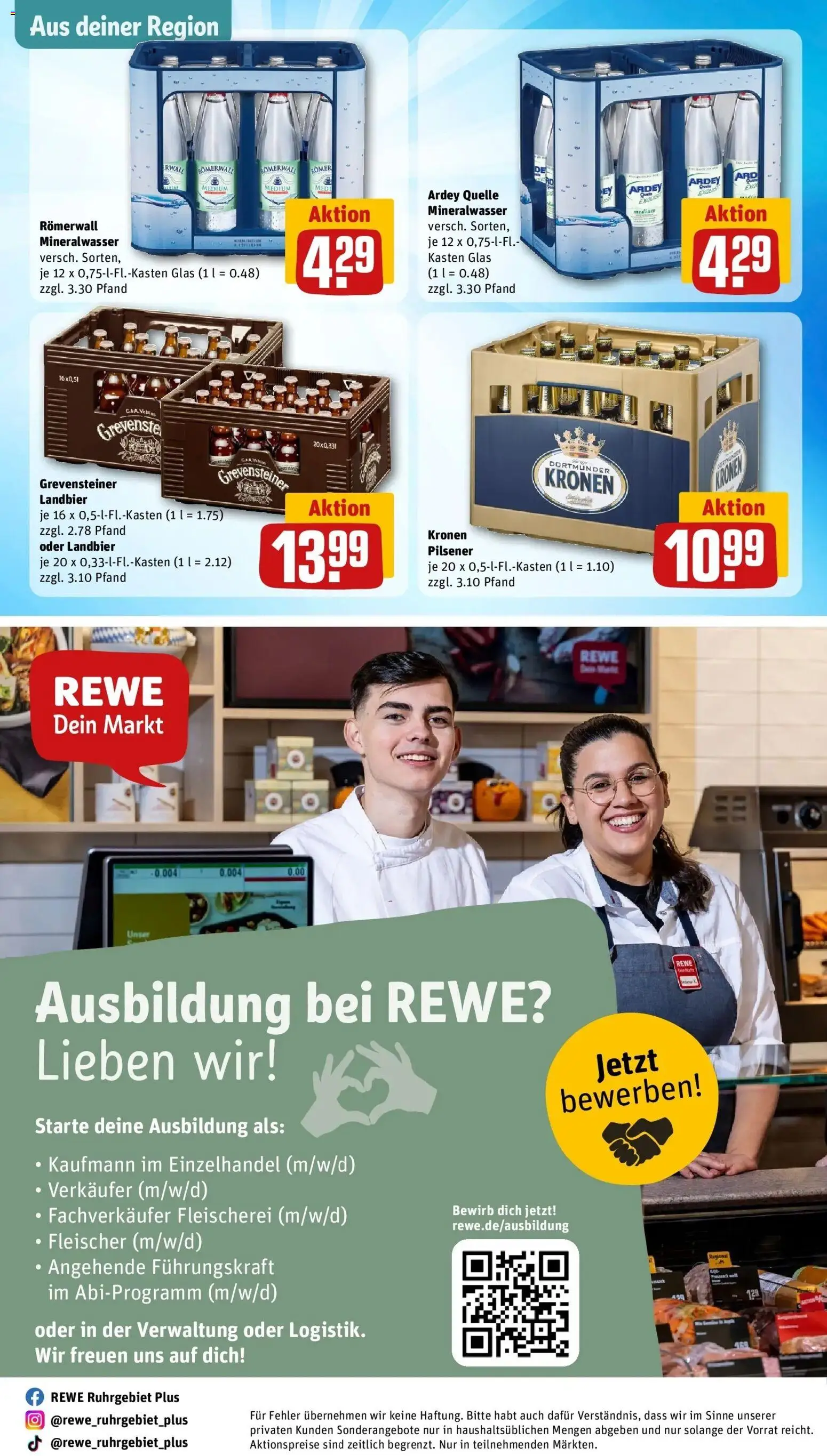 REWE Prospekt ab 12.10.2026 zum Blättern » Angebote | Seite: 33 | Produkte: Mineralwasser, Veltins