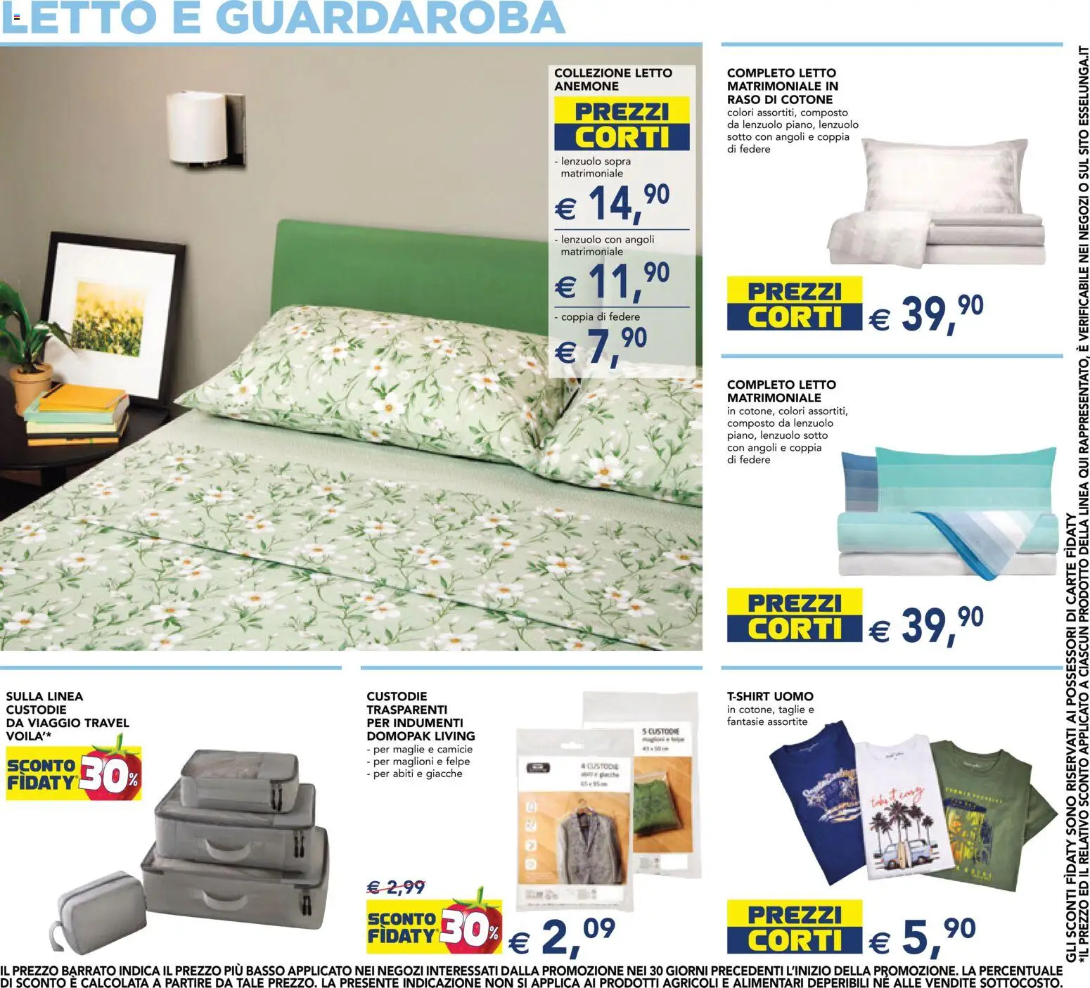 Volantino Esselunga S del 18.06.2026 | Pagina: 10 | Prodotti: Guardaroba, Abiti, Letto matrimoniale, Letto