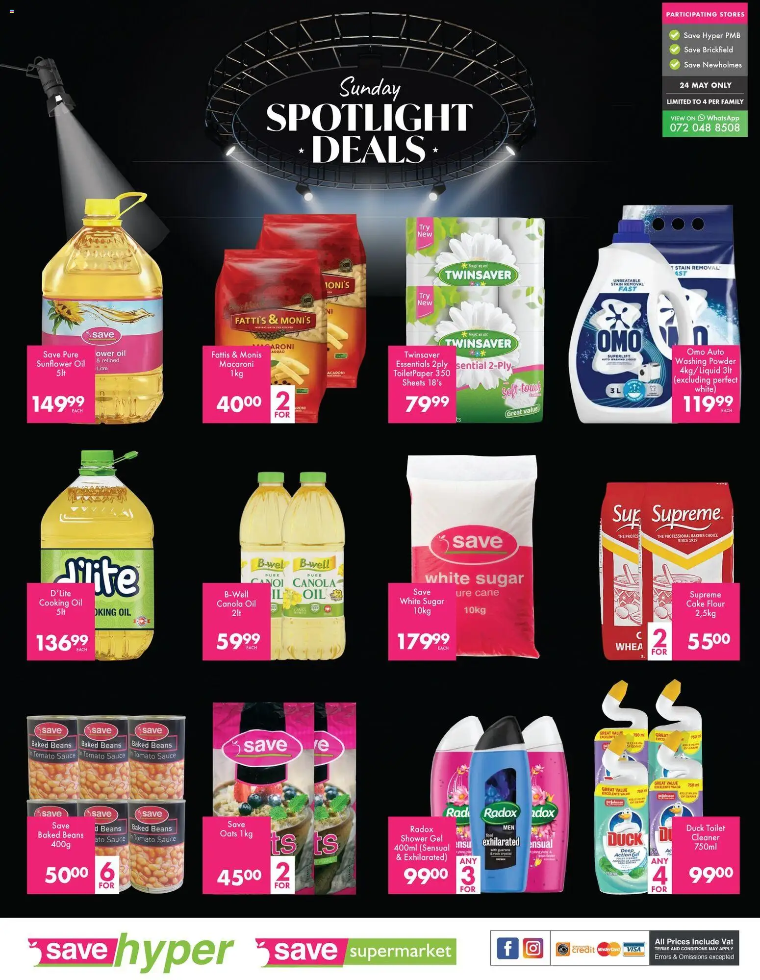 New Save catalogue – valid from 24.05.2026 | Page: 2 | Products: Cake, Flour, Beans, Sugar