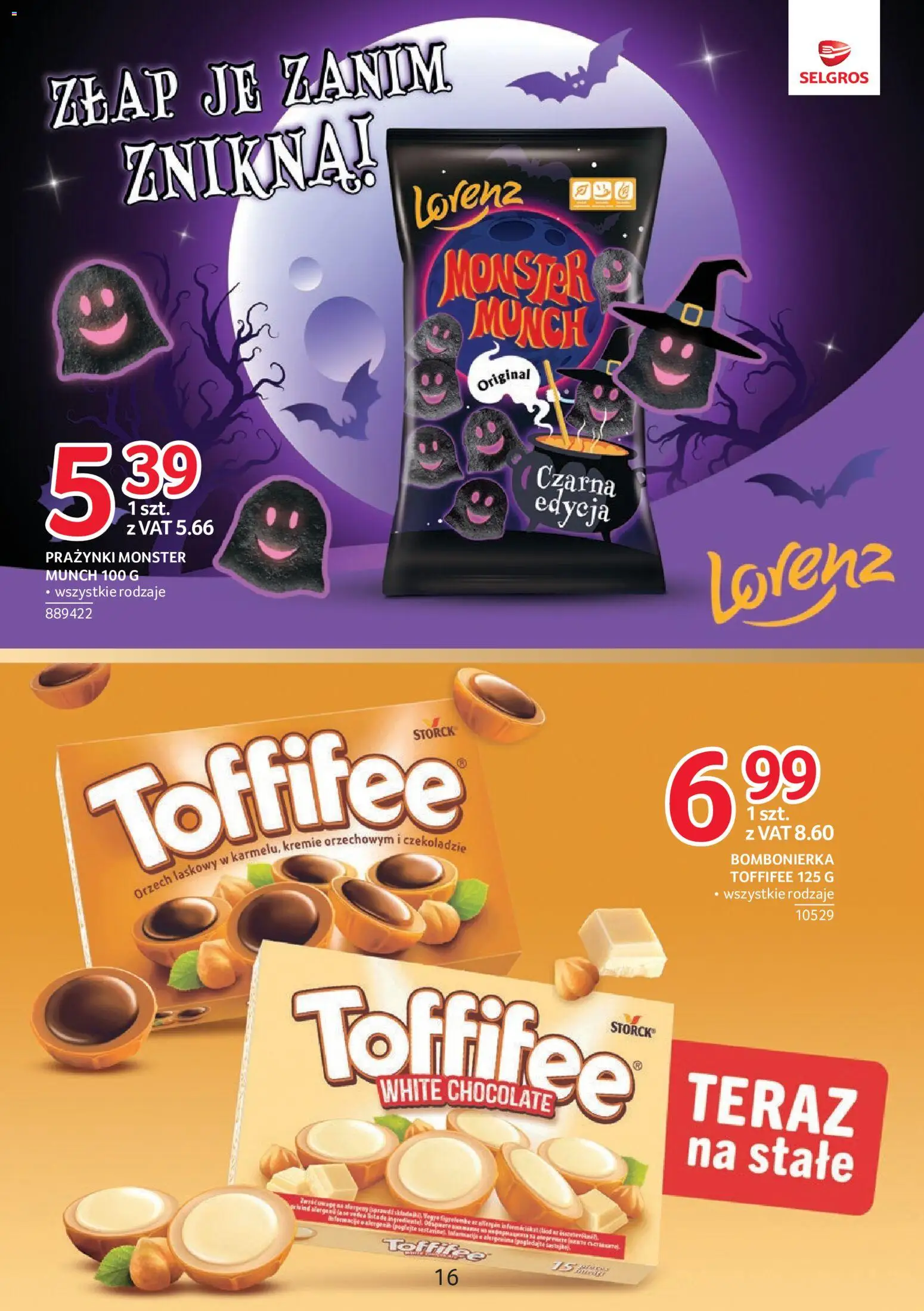 Selgros cash&carry gazetka - Markowe Produkty od 08.10.2026 | Strona: 16 | Produkty: Bombonierka, Toffifee