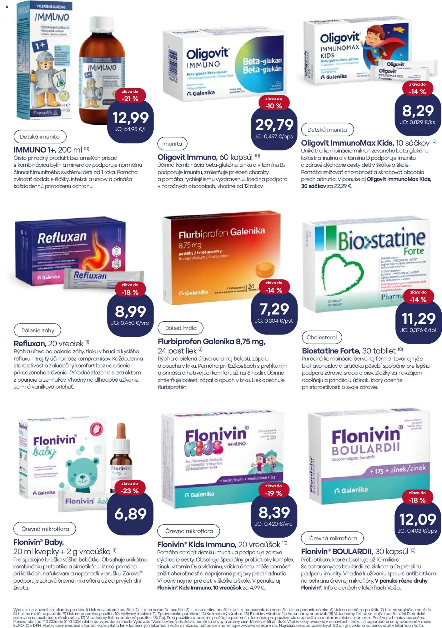 Nové Vaša lekáreň akcie – leták je platný od 01.10.2026 | Strana: 19 | Produkty: Tablet