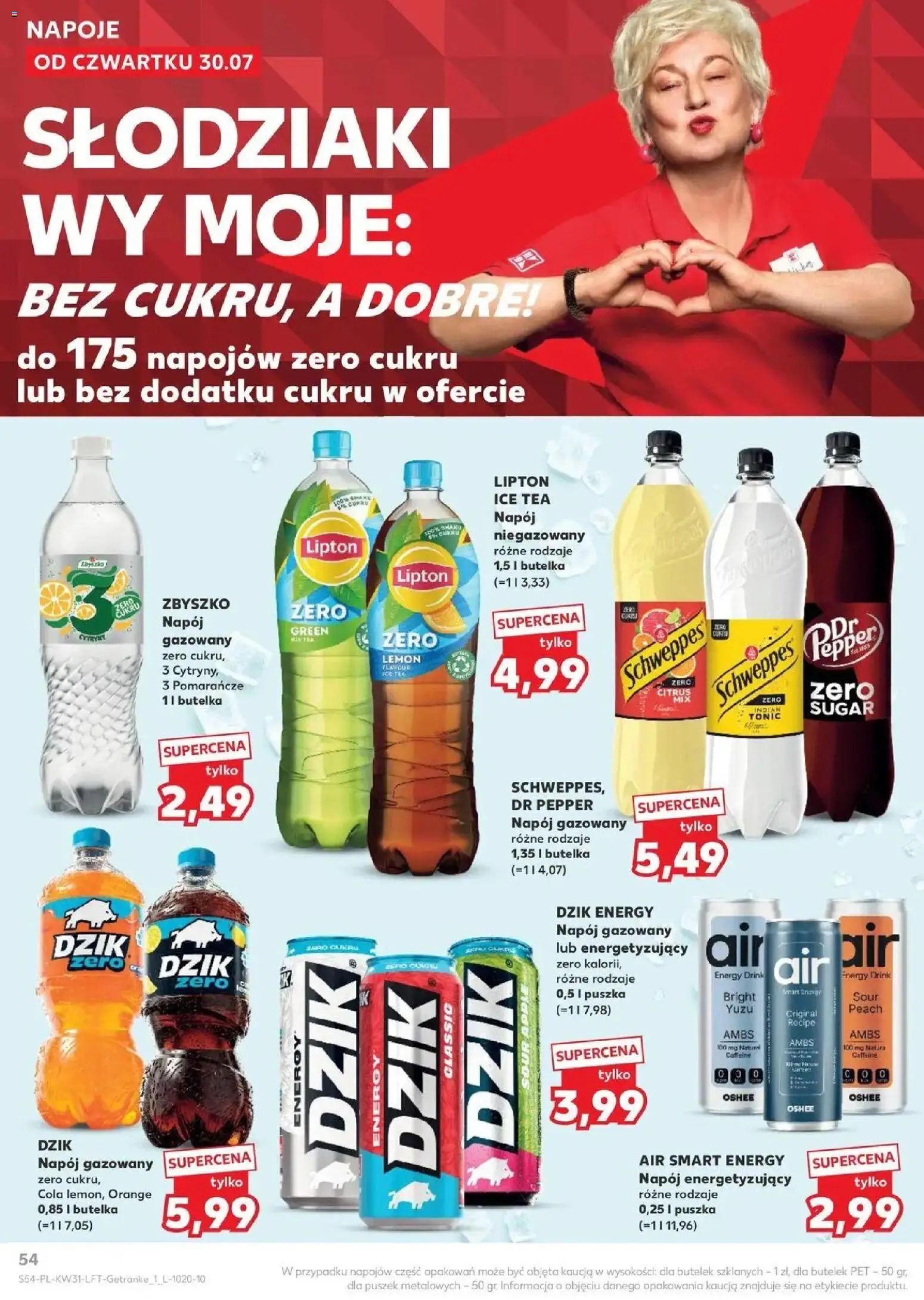 Kaufland gazetka od 30.07.2026 | Strona: 54 | Produkty: Ice Tea, Tonic, Pomarańcze, Dzik Energy