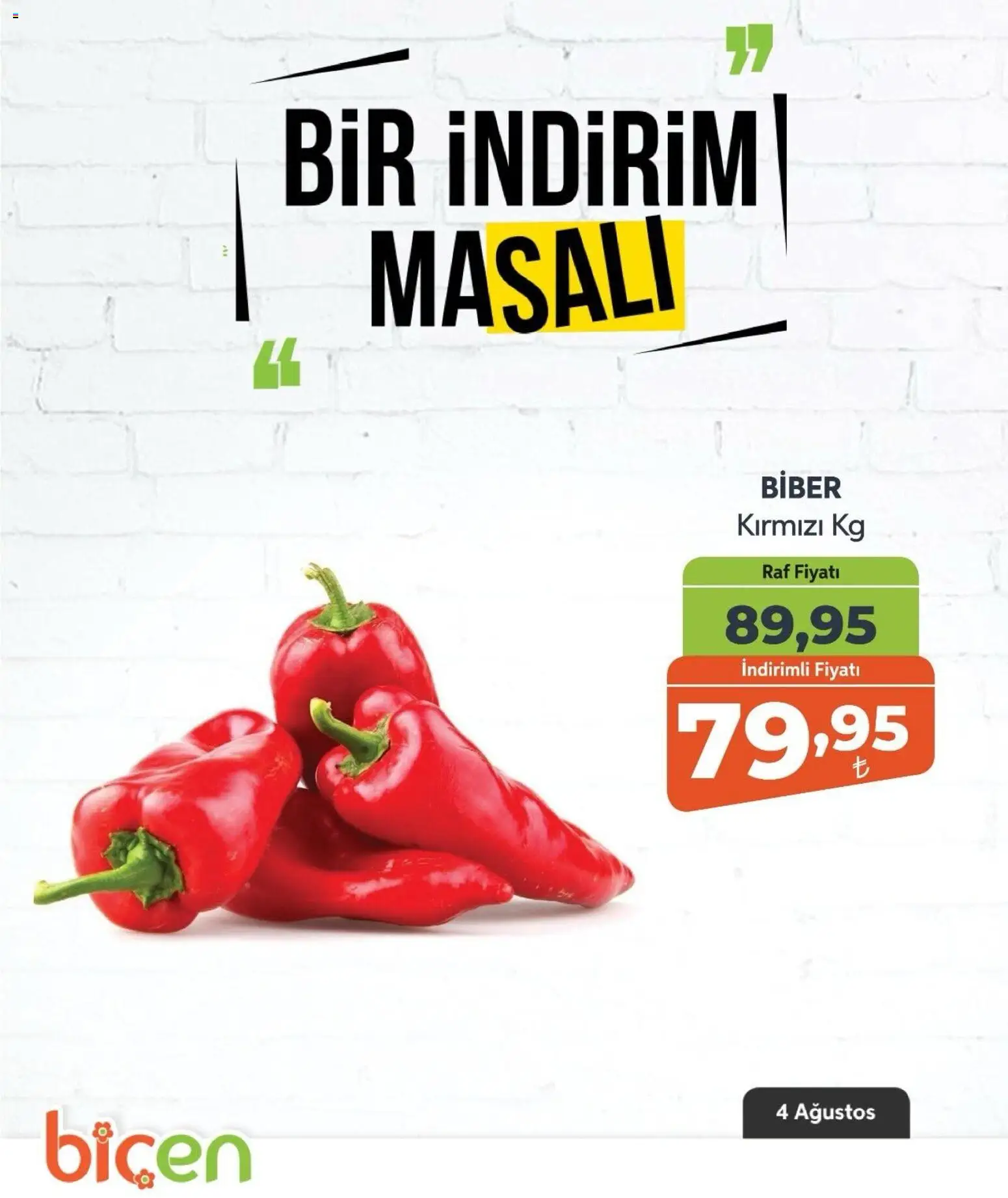 Biçen Market - Bir İndirim MaSalı - sebze - 04 Ağustos 2026 tarihinden itibaren geçerlidir | Sayfa: 11