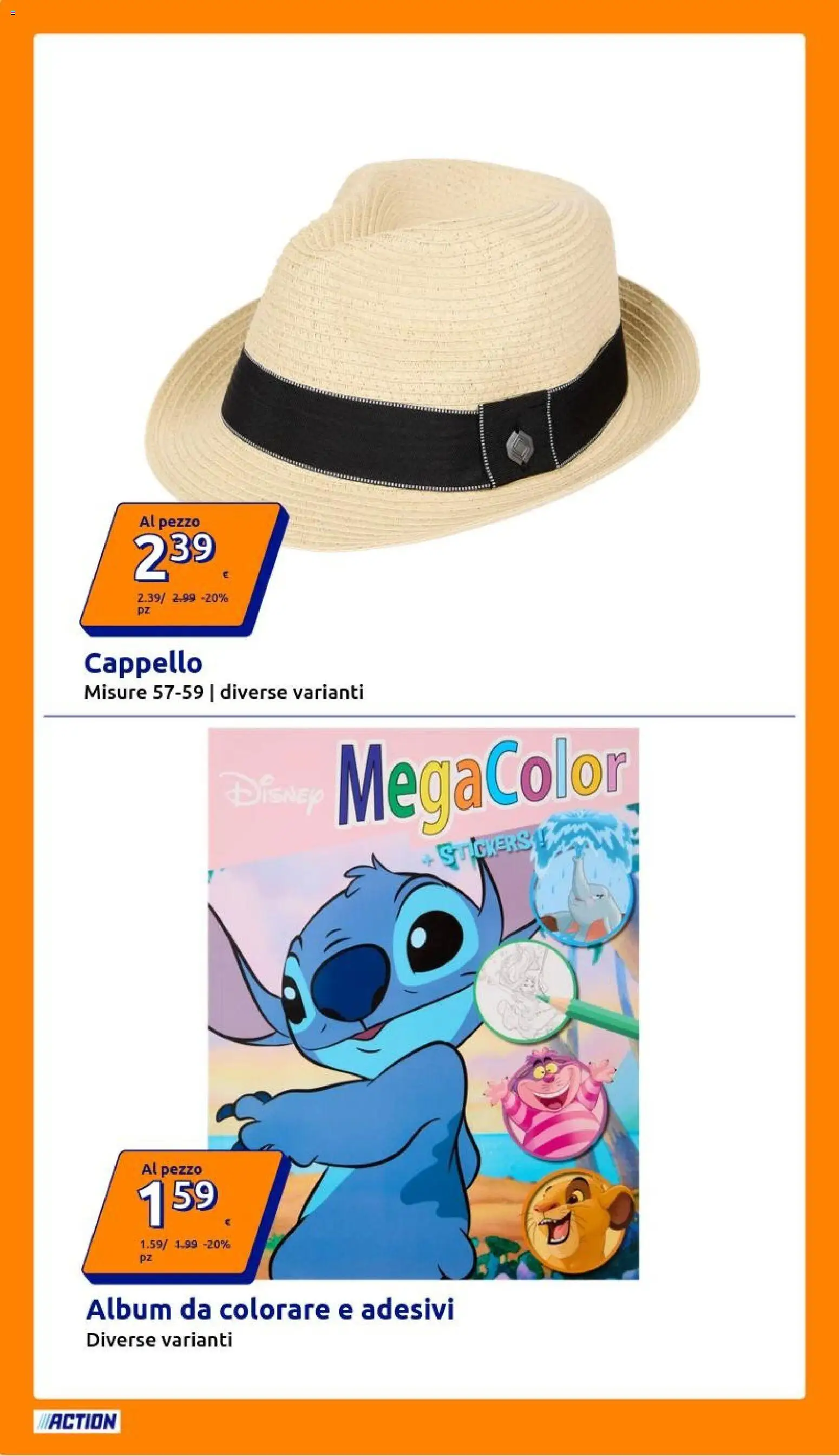Volantino Action del 29/07/2026 | Pagina: 8 | Prodotti: Cappello