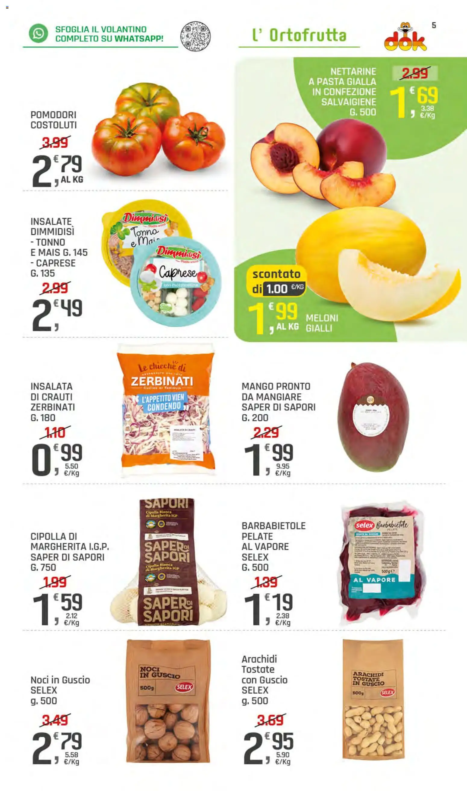 Volantino DOK del 28.05.2026 | Pagina: 5 | Prodotti: Insalata, Pomodori, Pasta, Arachidi